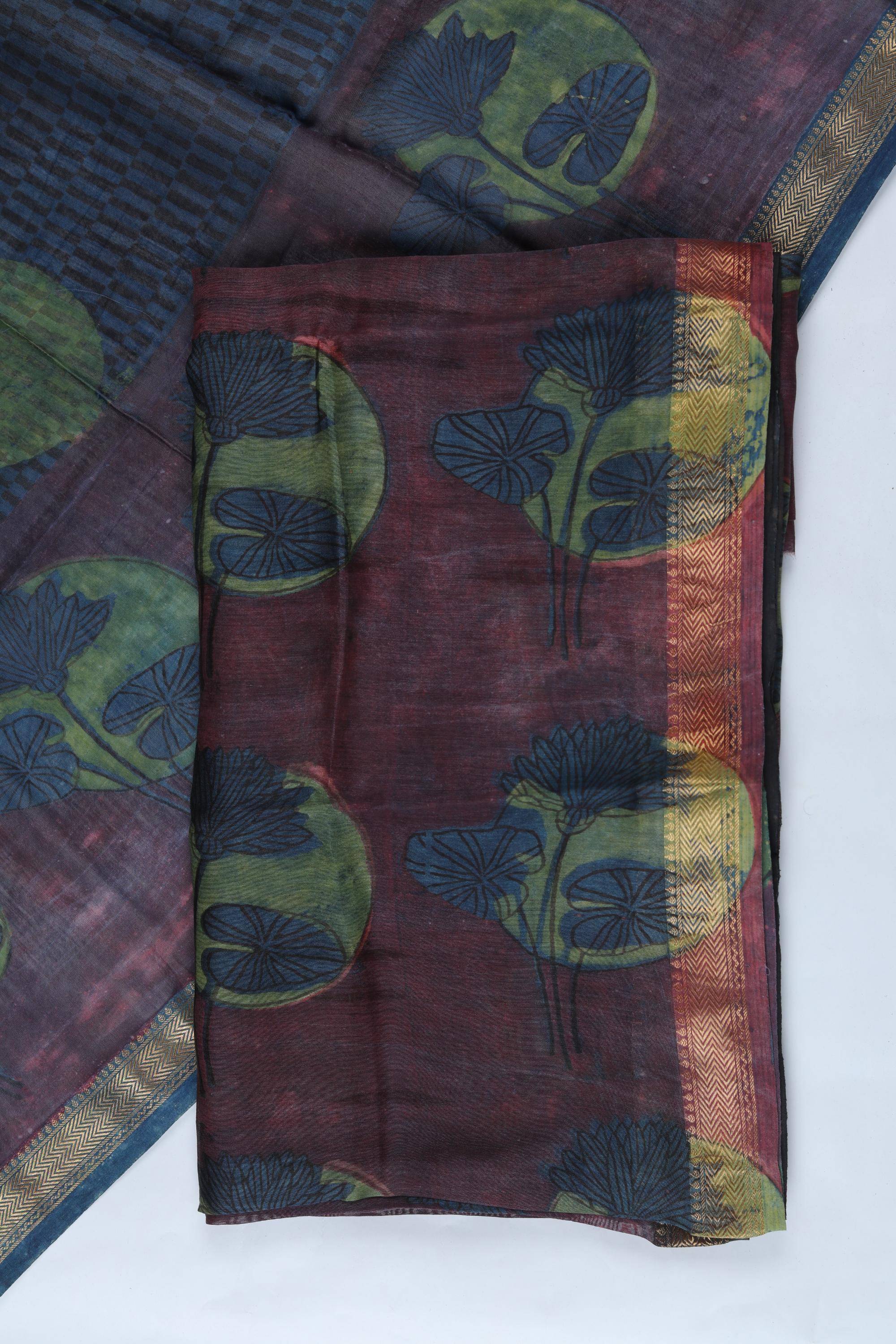 Chanderi 3 Piece Unstitched Suit Set – Traditional Weave-358