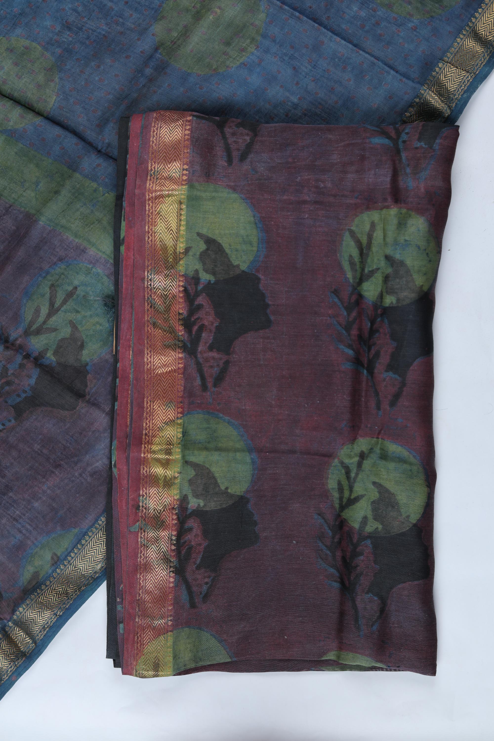 Chanderi 3 Piece Unstitched Suit Set – Traditional Weave-359