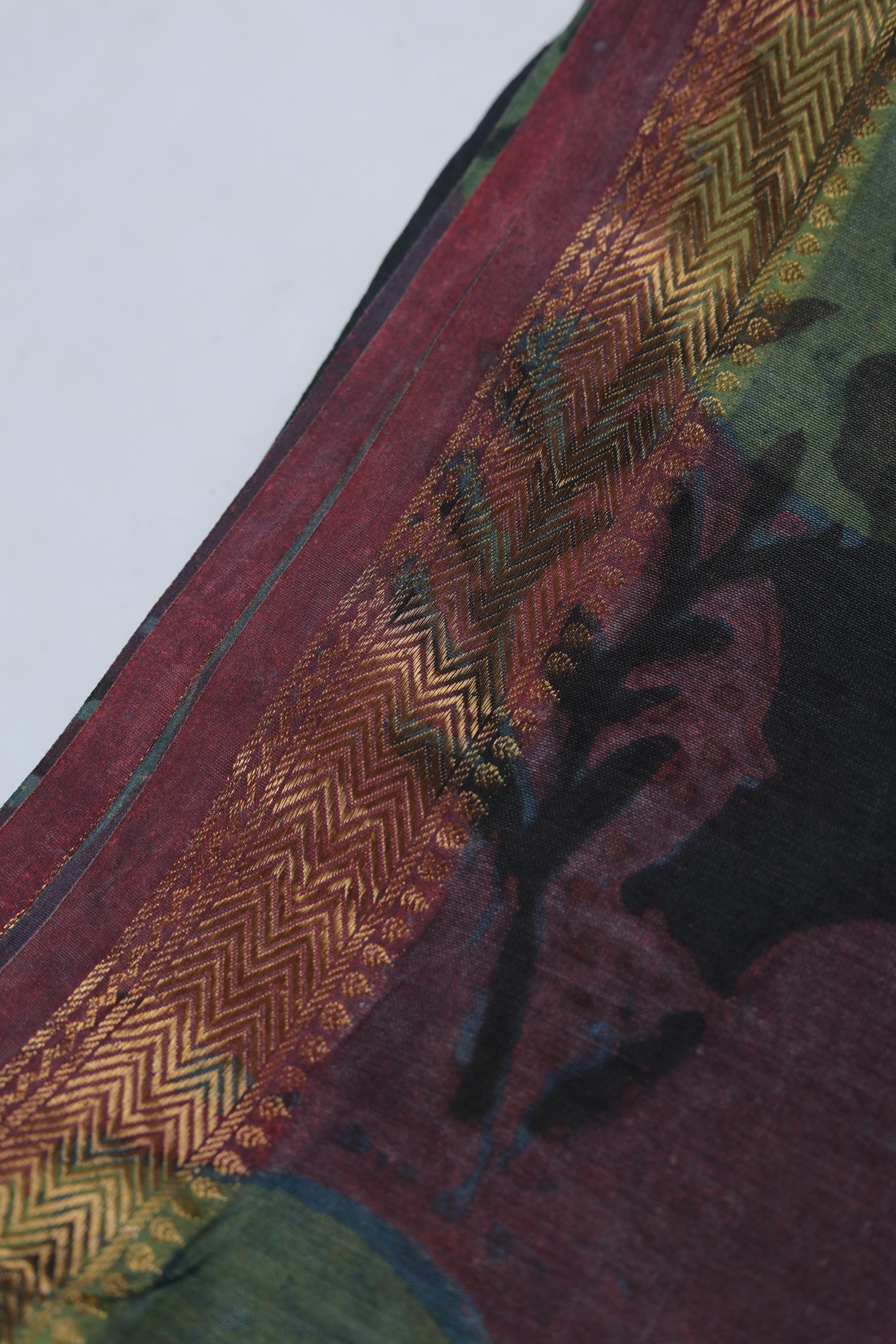 Chanderi 3 Piece Unstitched Suit Set – Traditional Weave-359