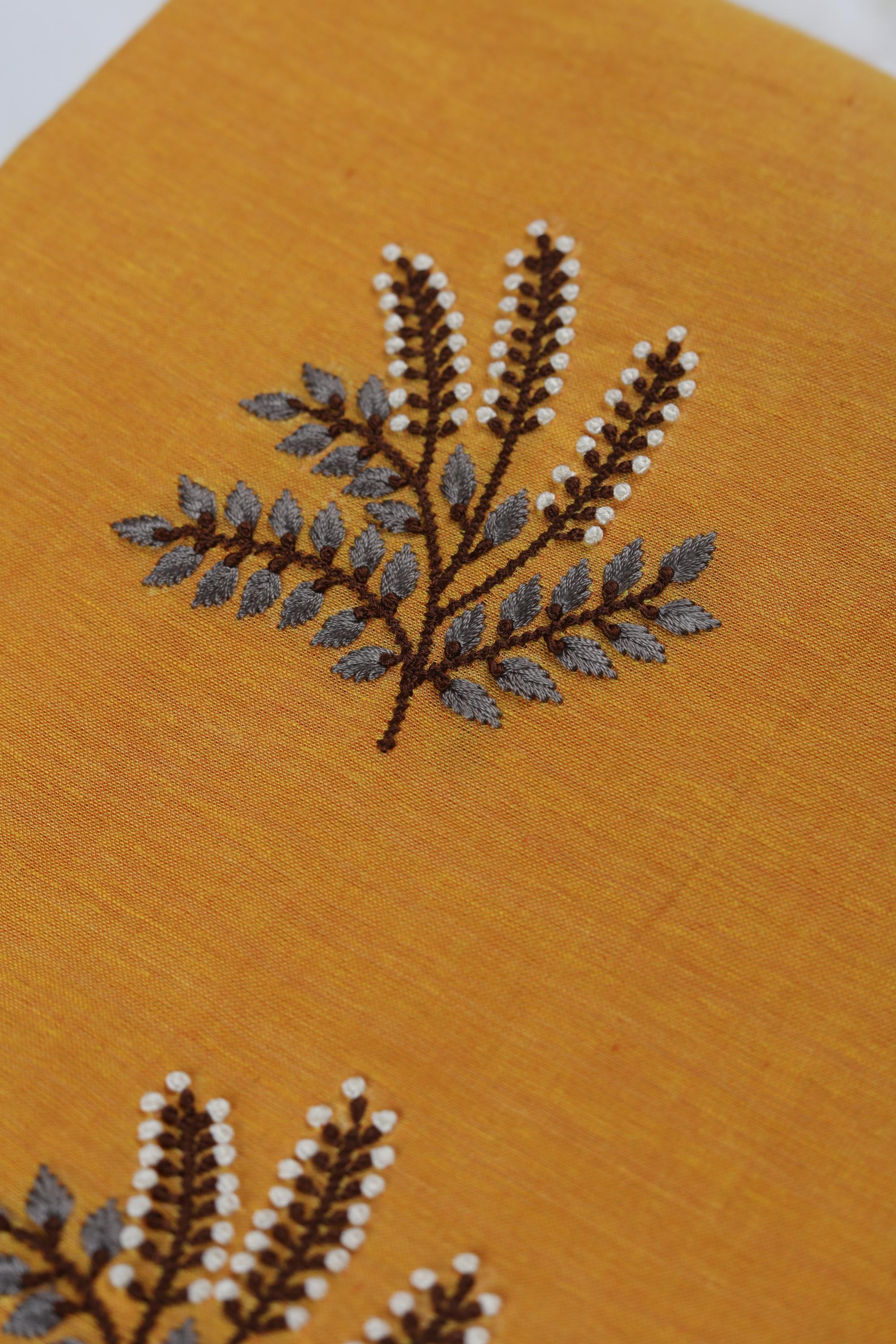 Cotton 3 Piece Unstitched Suit Set – Traditional Craft-380