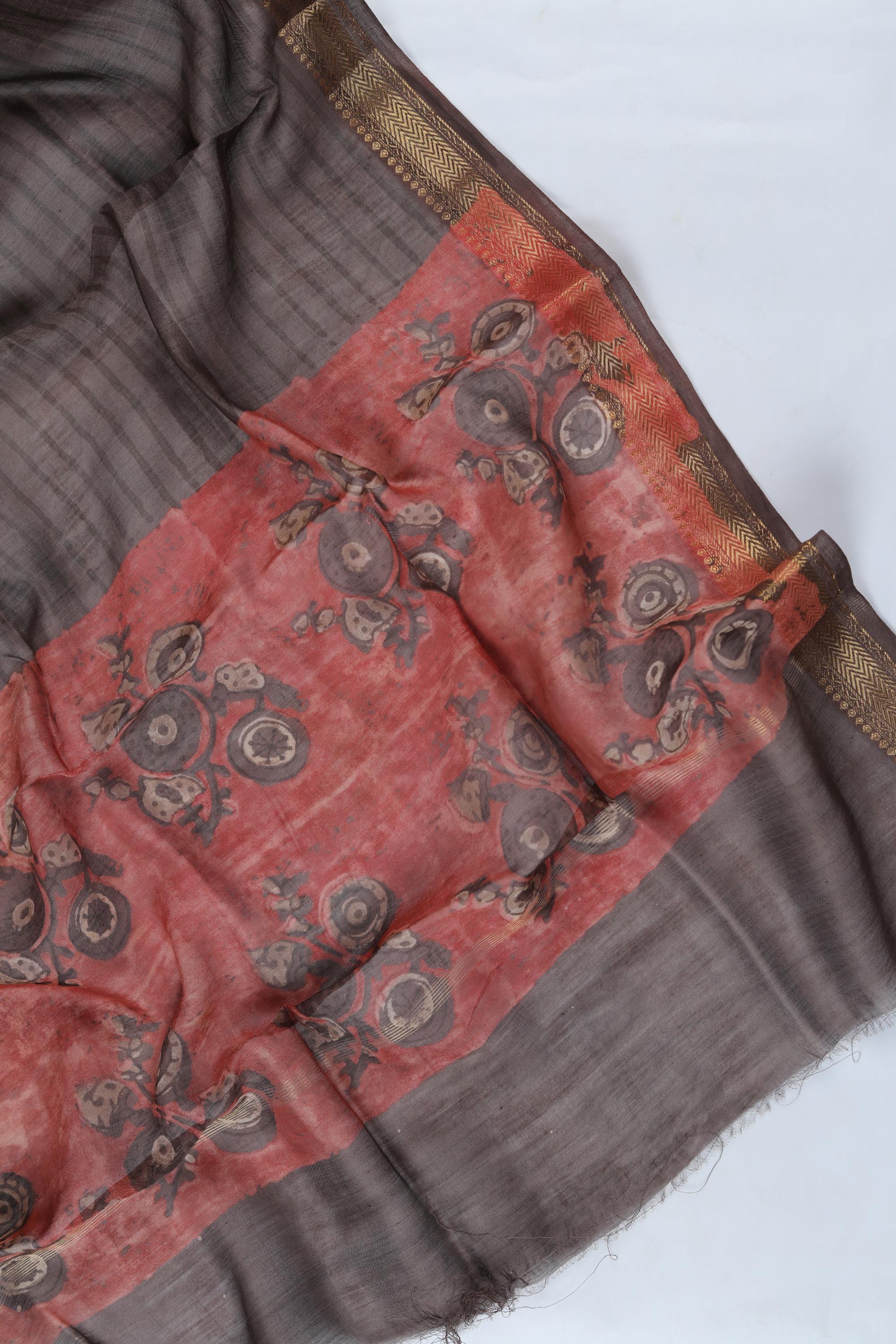 Chanderi 3 Piece Unstitched Suit Set – Traditional Weave-371