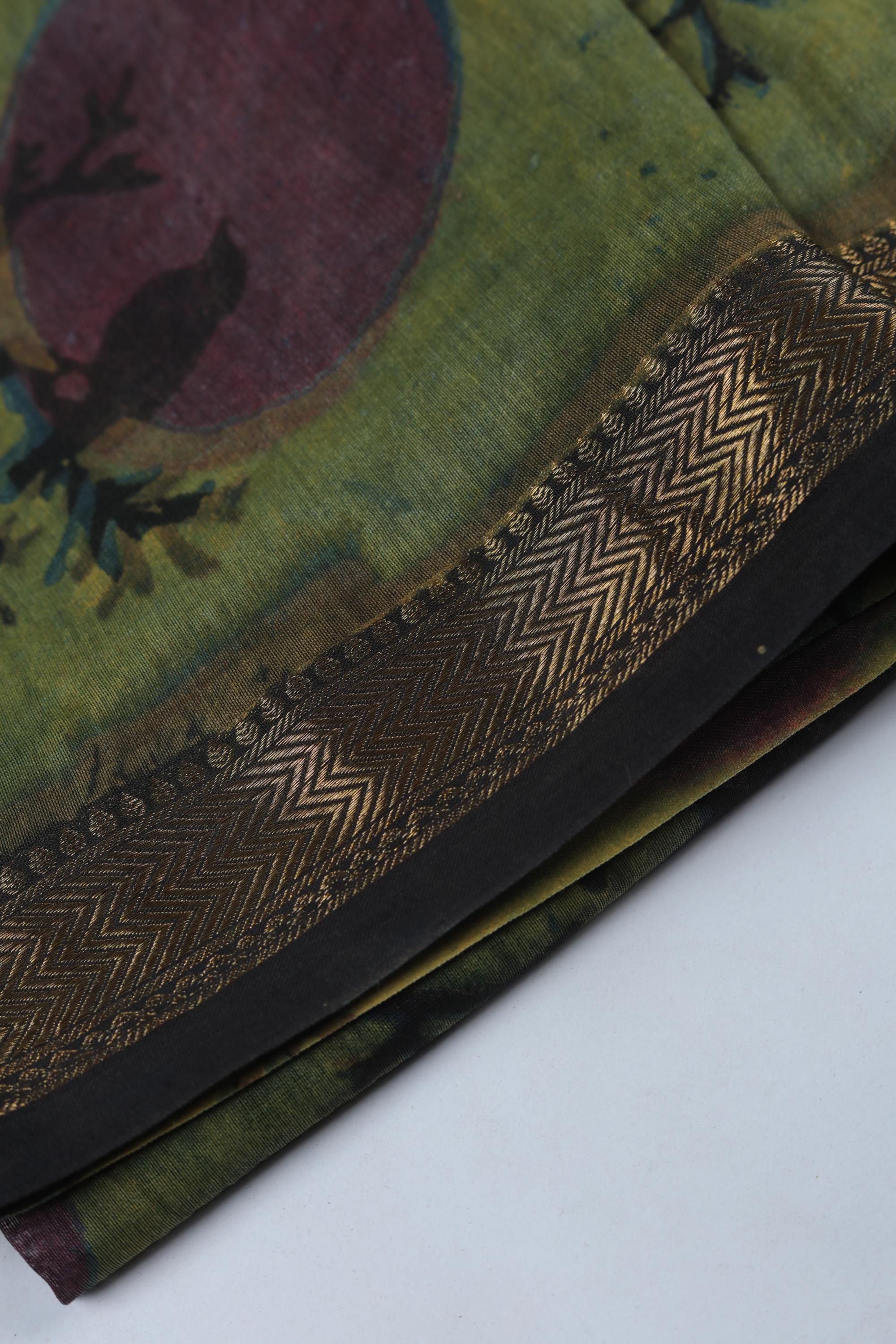 Chanderi 3 Piece Unstitched Suit Set – Traditional Weave-372