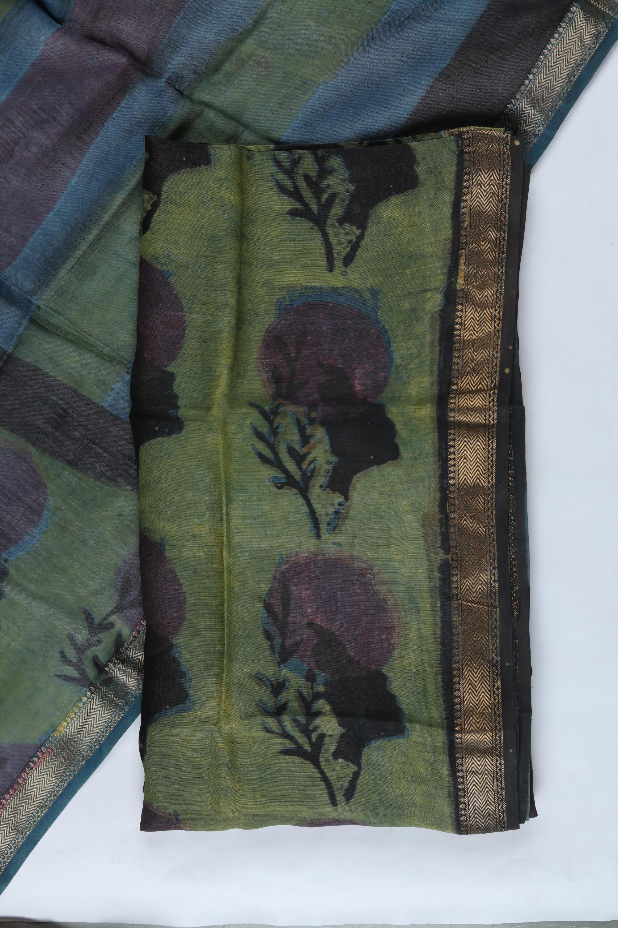 Chanderi 3 Piece Unstitched Suit Set – Traditional Weave-373