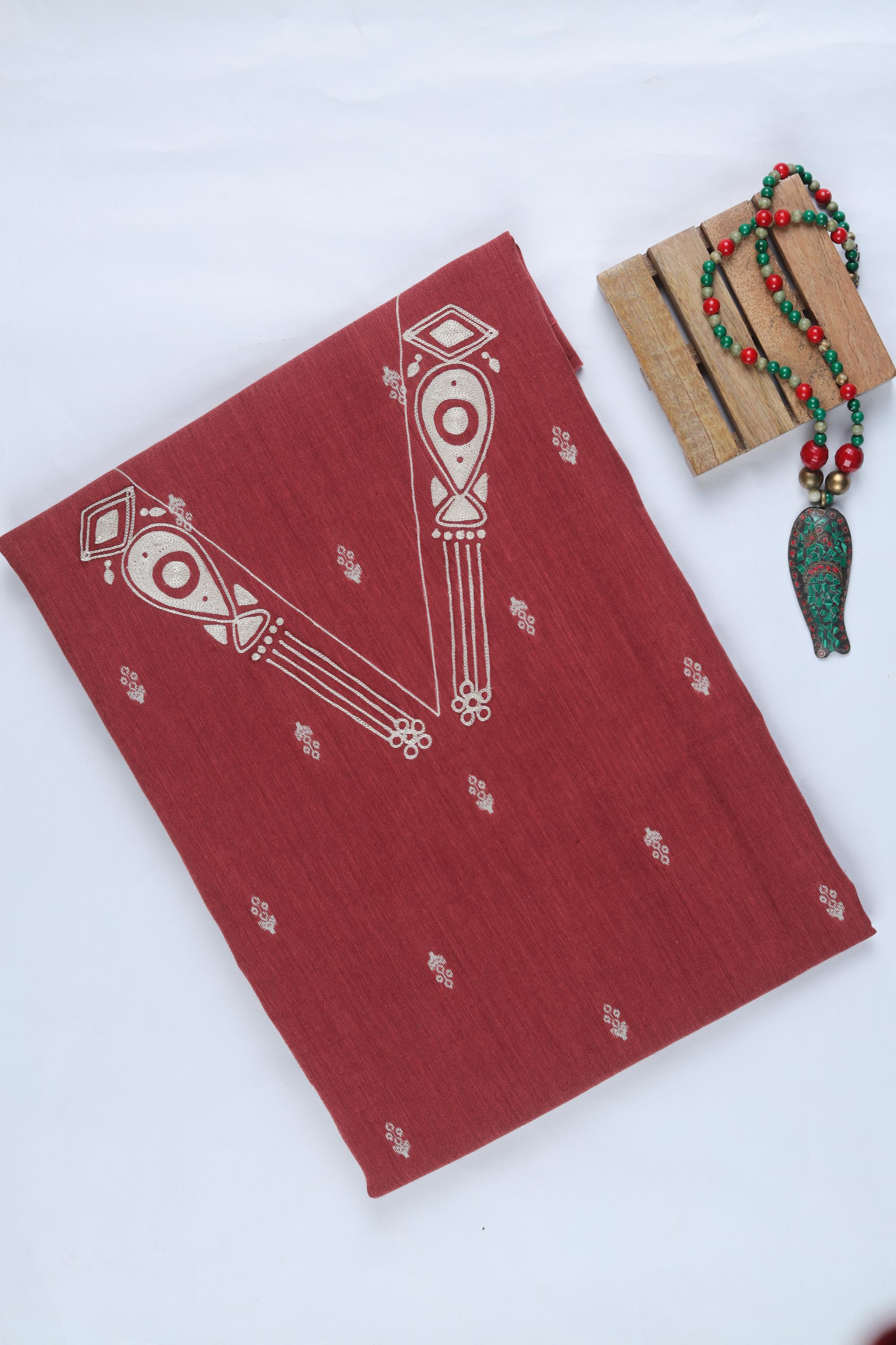 Embroidered Kurta Fabric – Elegant Embroidery-128