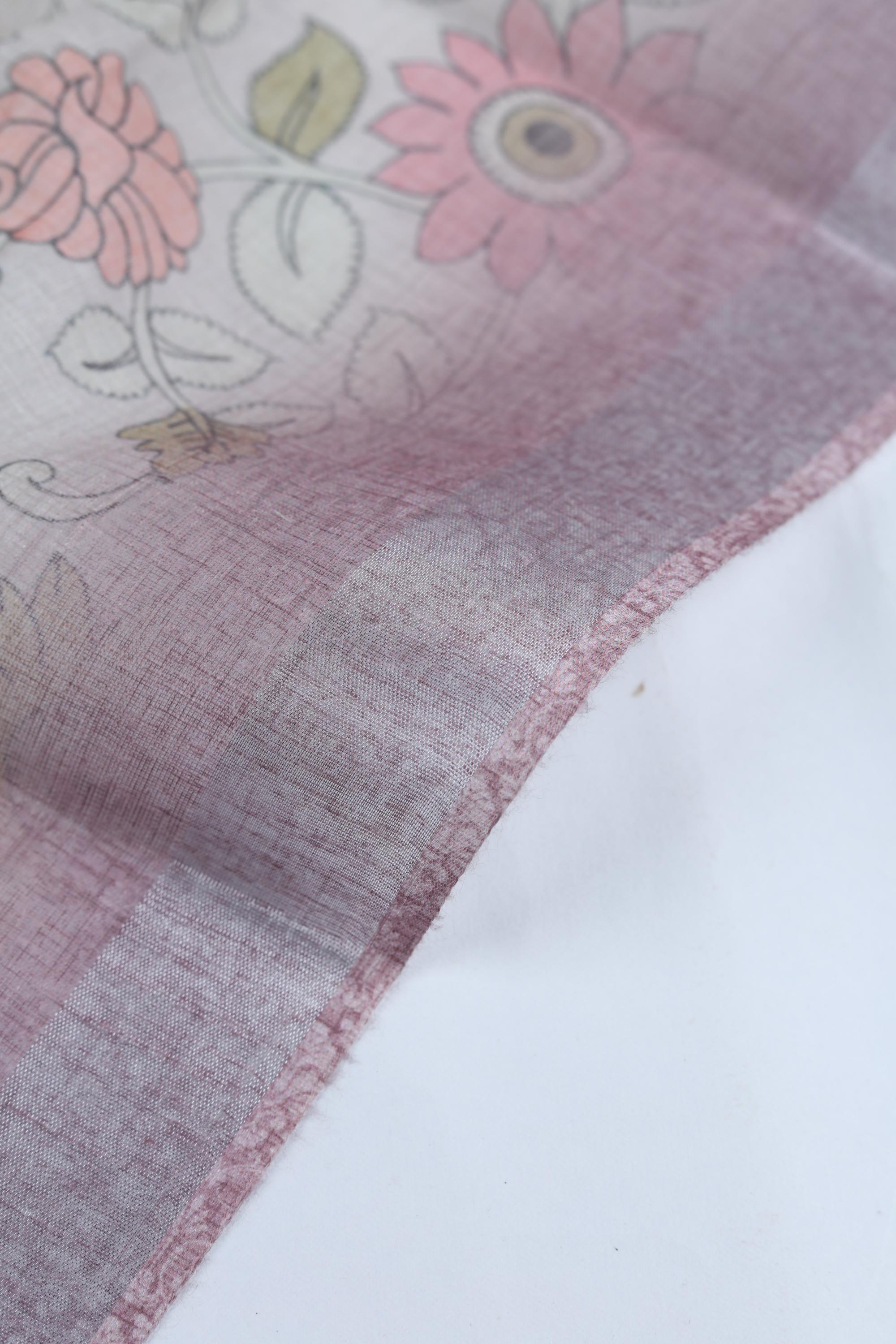 Blended Silk 3 Piece Unstitched Suit Set – Elegant Embroidery-413