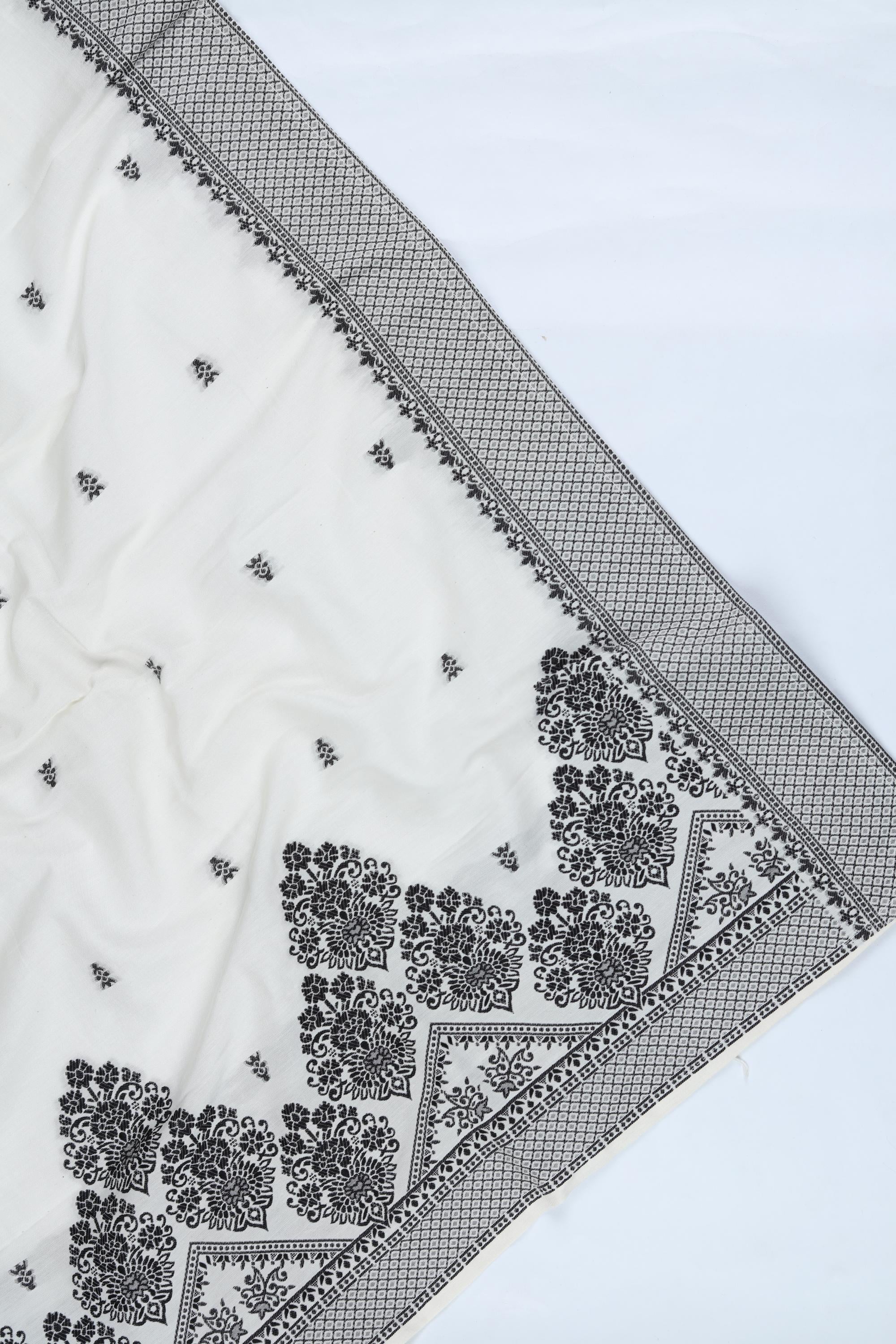 Cotton Silk 3 Piece Unstitched Suit Set – Elegant Embroidery-421