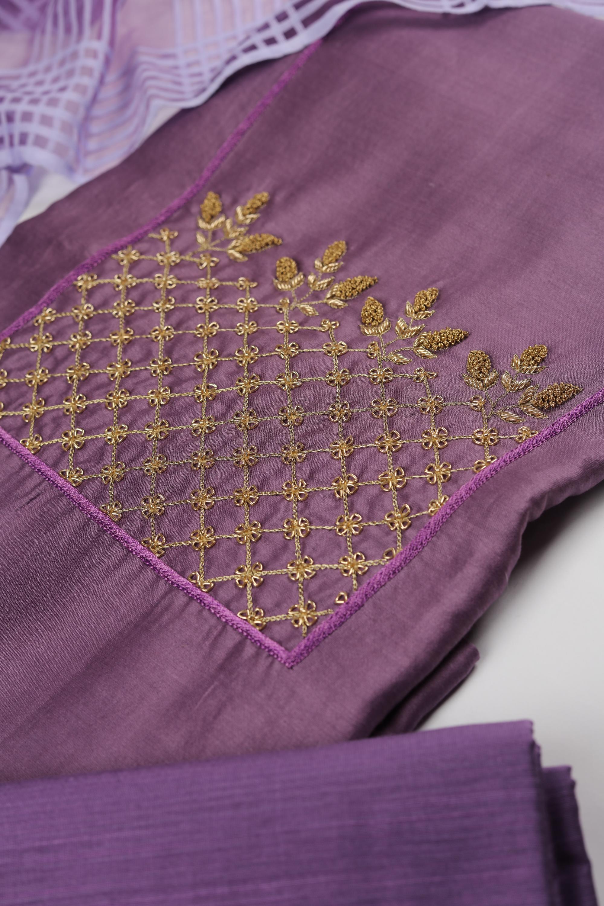 embroidered Chanderi Set - 38