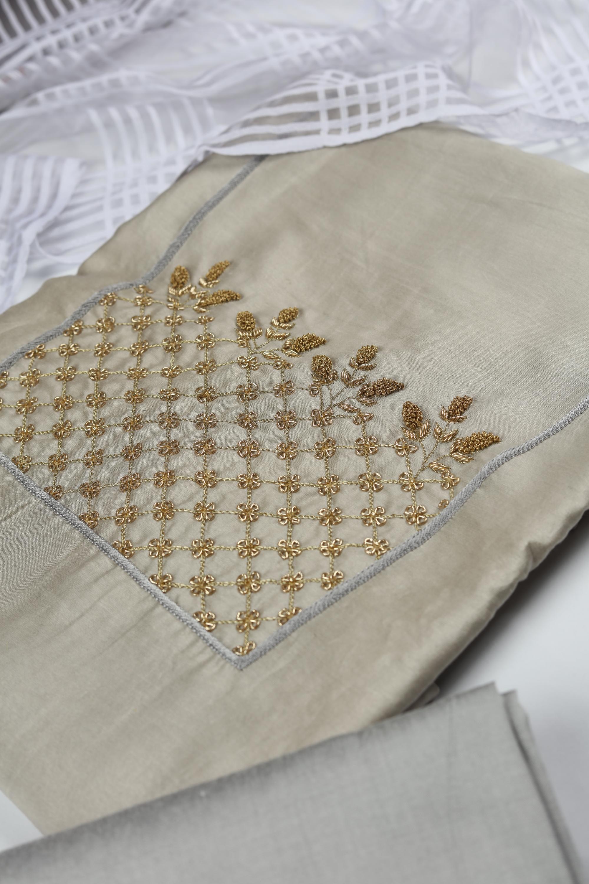 embroidered Chanderi Set - 39