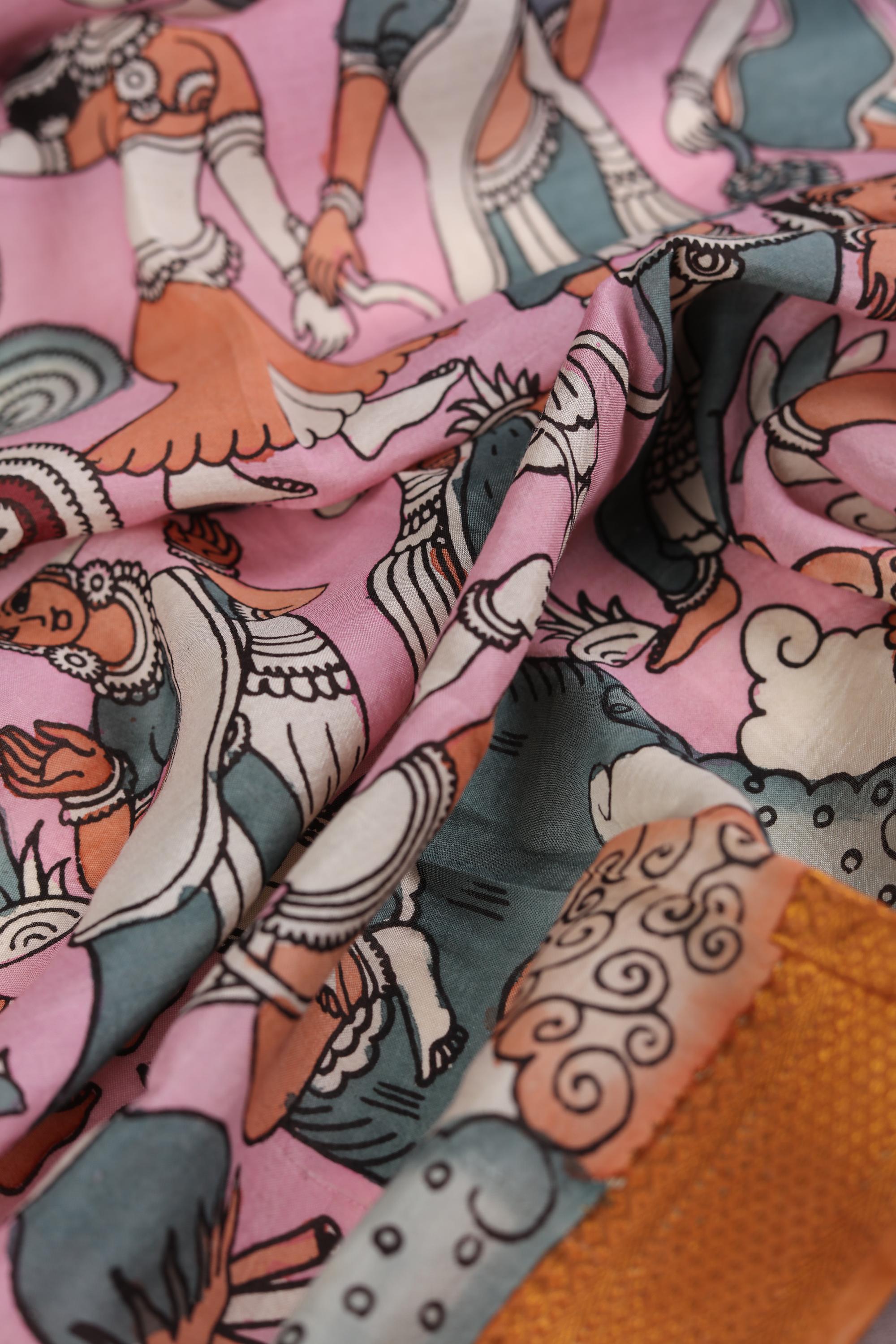 Linen Cotton Kalamkari Set -1