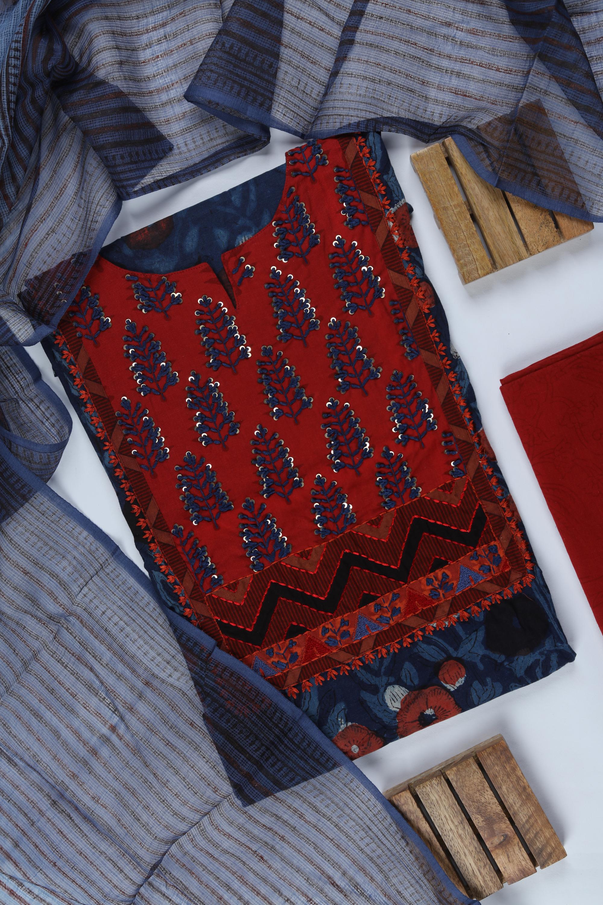 embroidered Cotton Set - 42