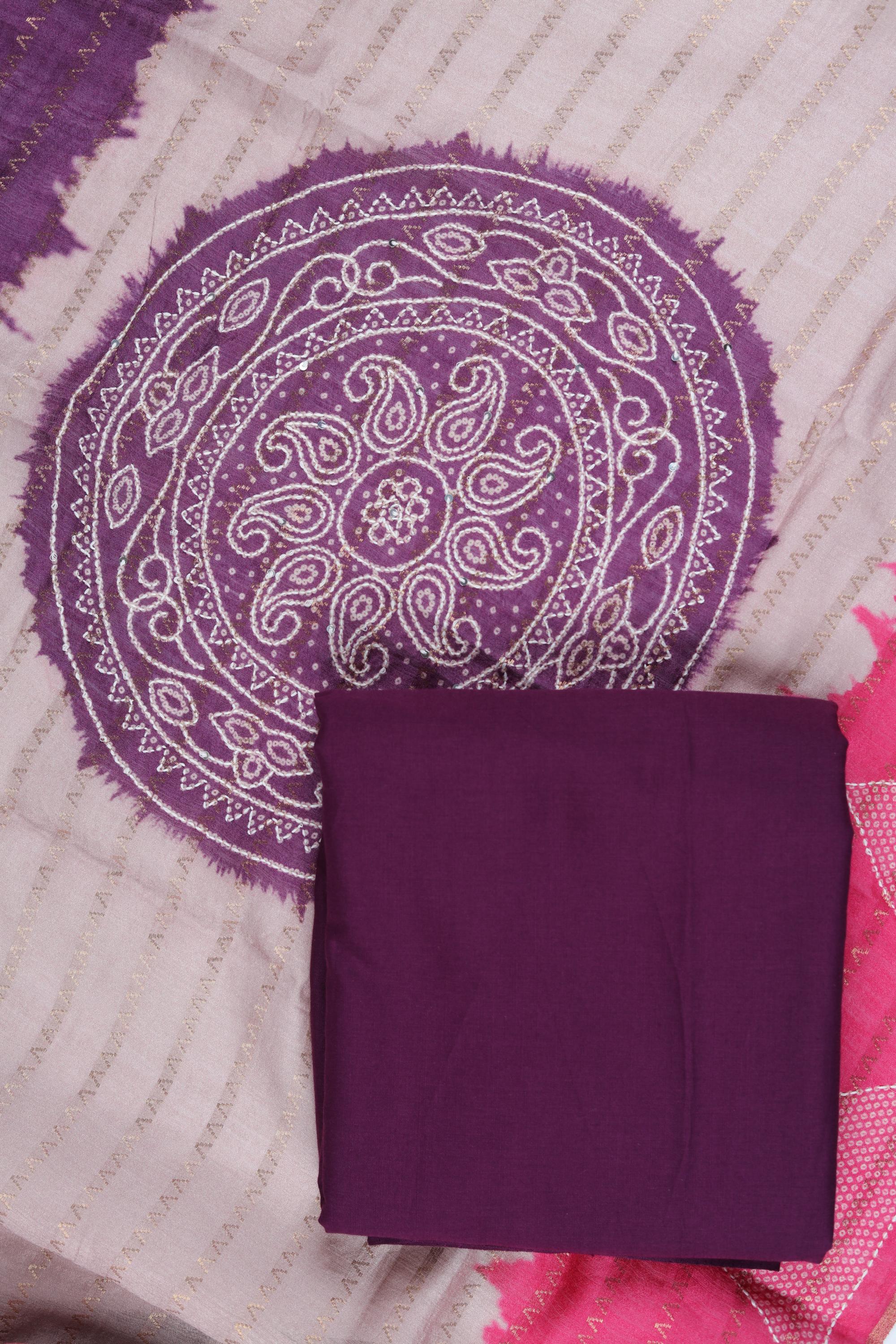 Malai Cotton 3 Piece Unstitched Set - Traditional Weave 432