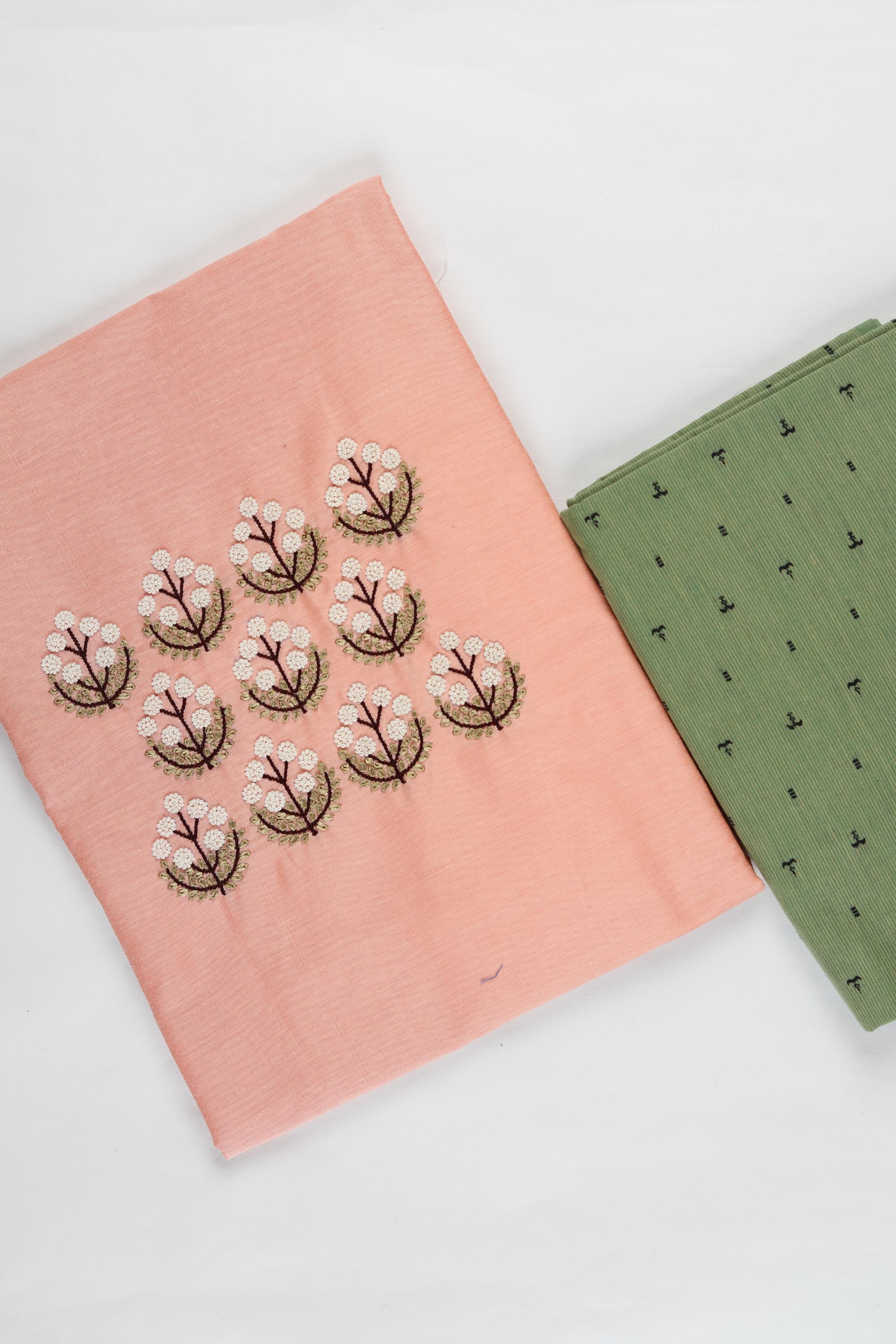 embroidered Cotton Silk  Set-13