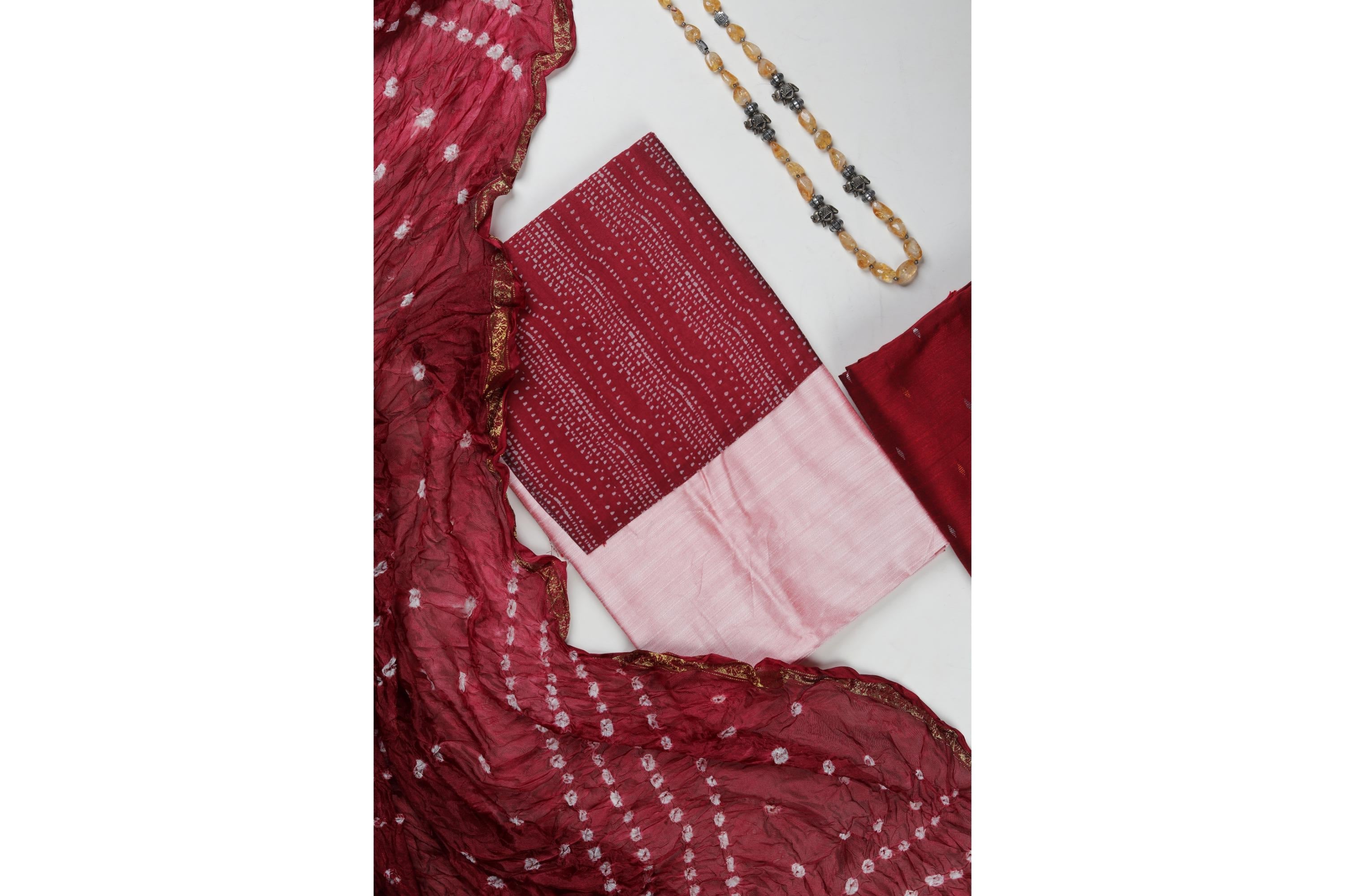 ELEGANT COTTON SILK Set WITH BANDHANI DUPATTA-2