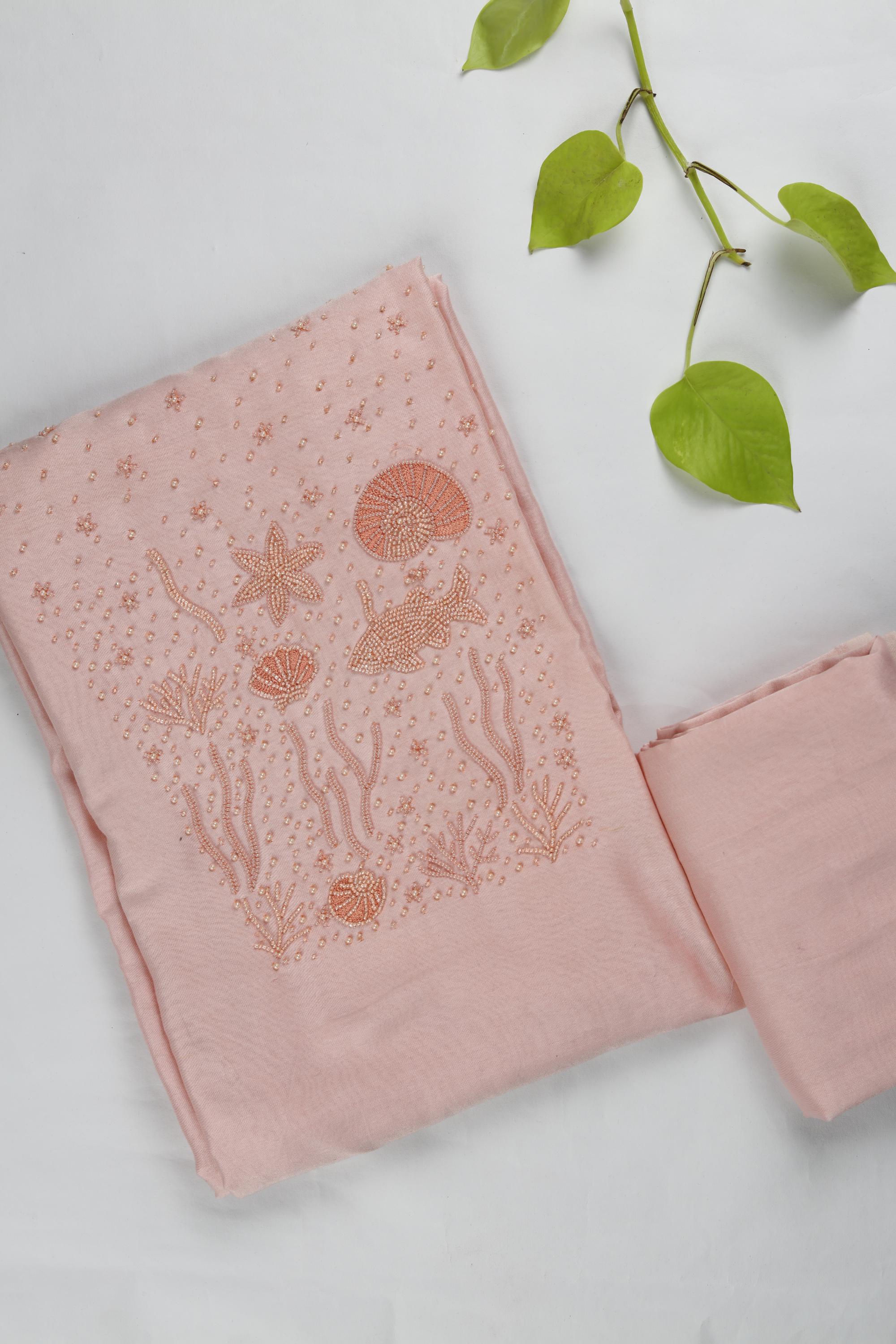 Embroidered Chanderi Set -1