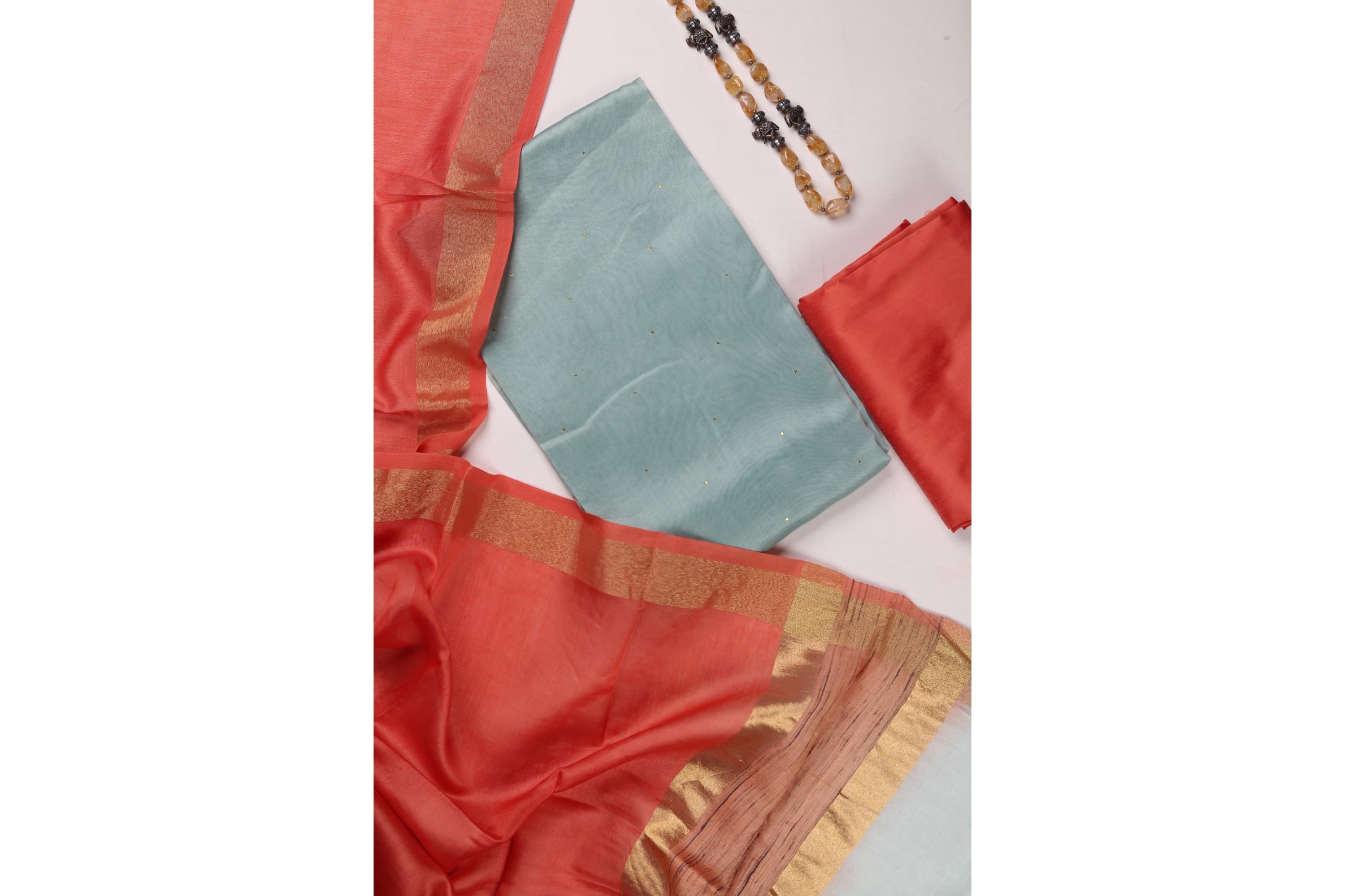 Chanderi Set with Mukesh Work-5