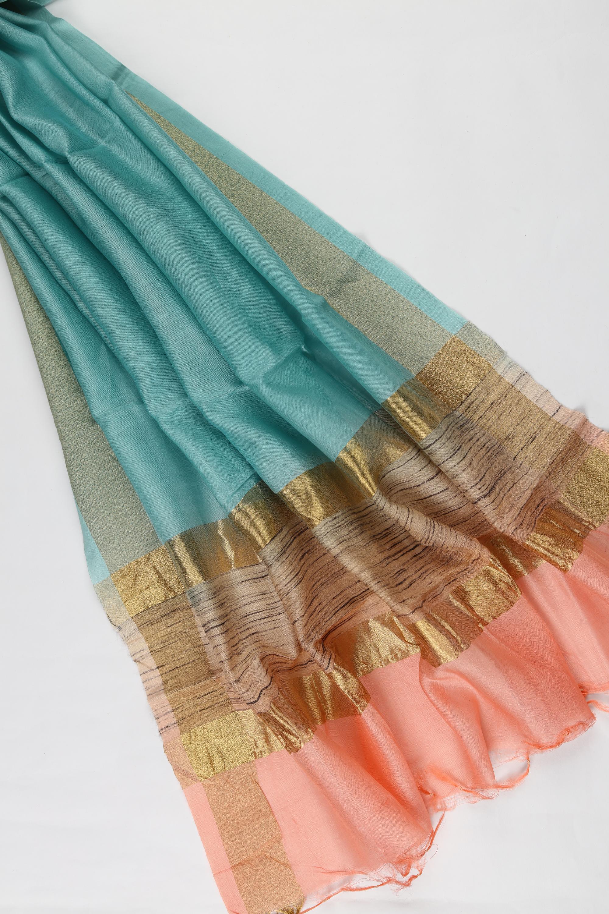 Chanderi Set with Mukesh Work-227