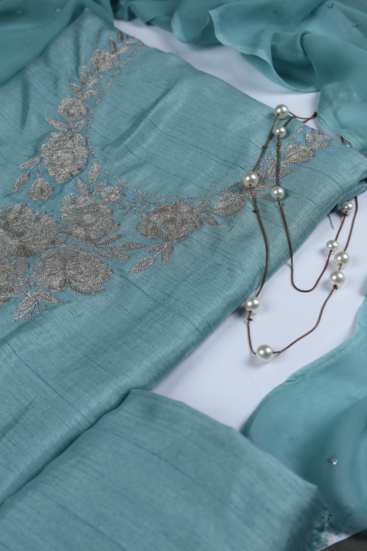 Purei Silk Piece Unstitched Suit Set – Classic Ethnic Style-378