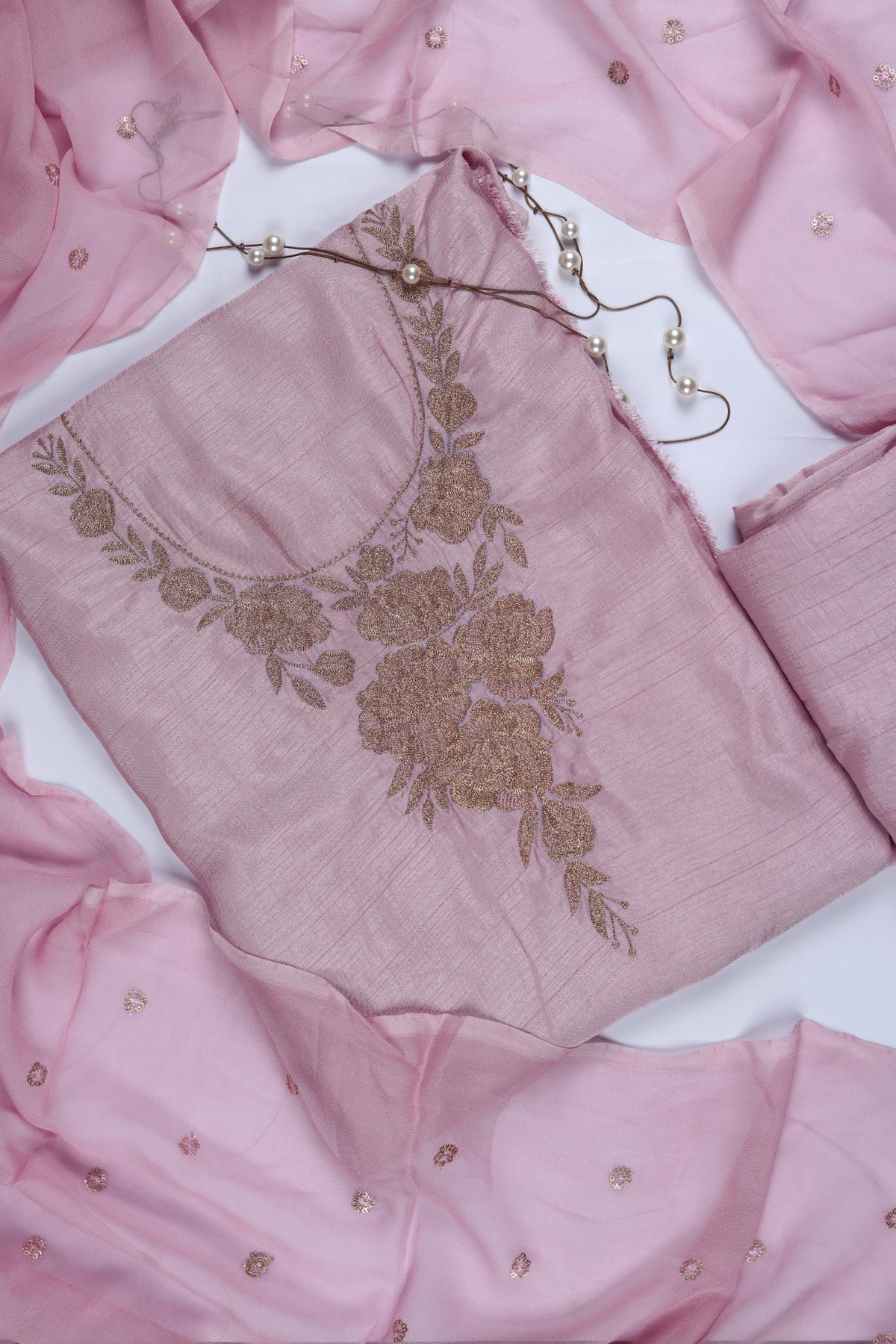 Purei Silk Piece Unstitched Suit Set – Classic Ethnic Style-377