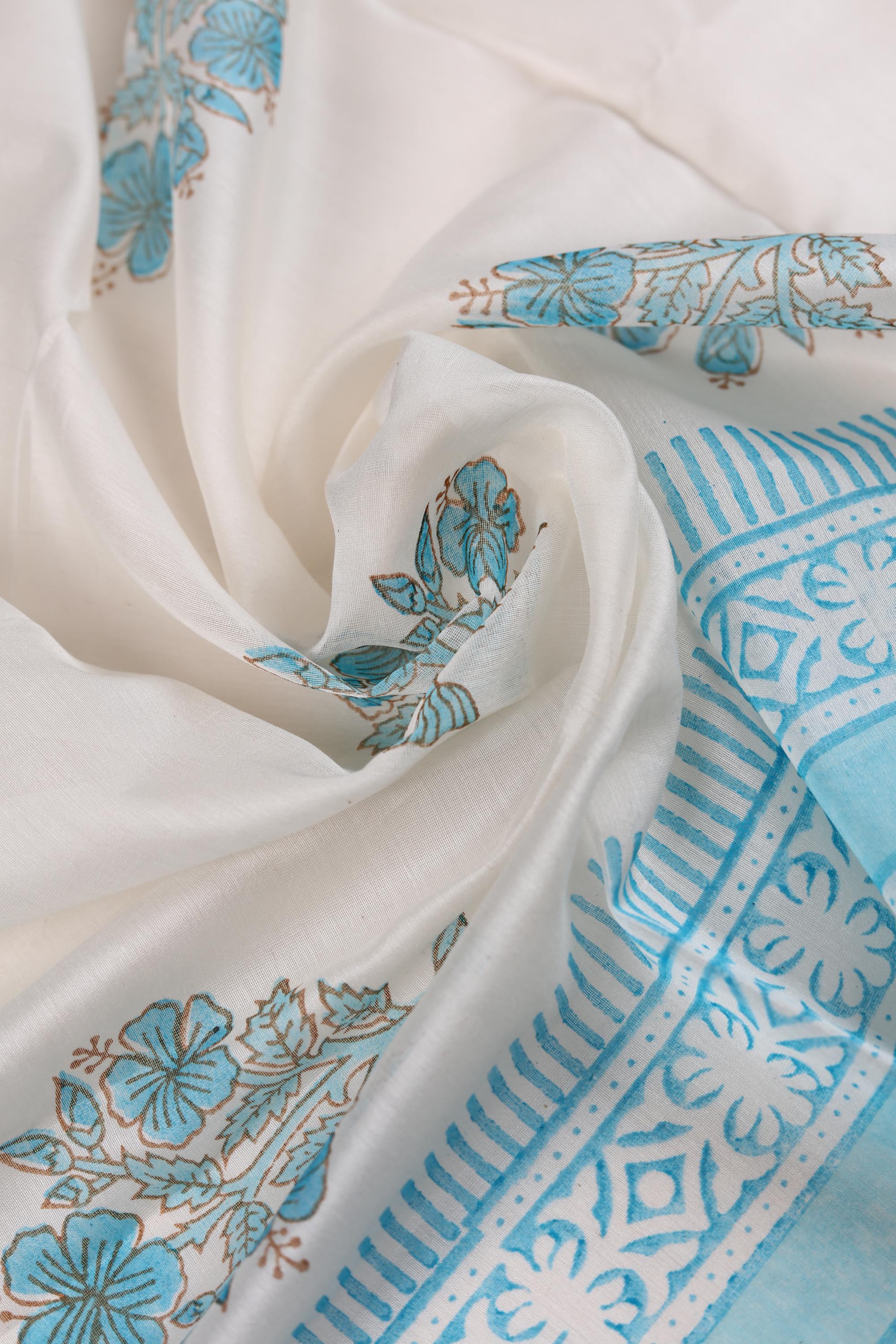 CHANDERI EMBROIDERED SET WITH PRINTED CHANDERI DUPATTA-10