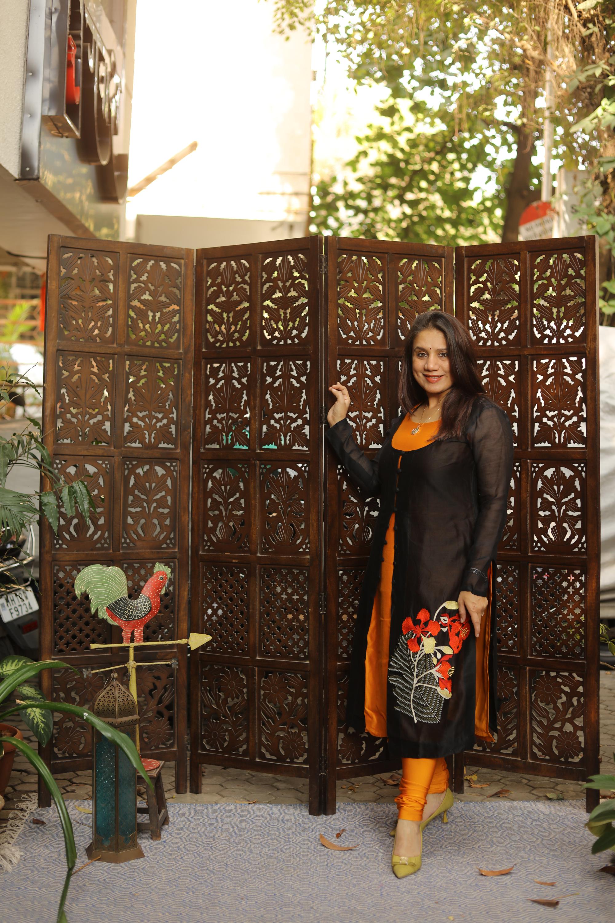 Embroidered Chanderi Jacket set