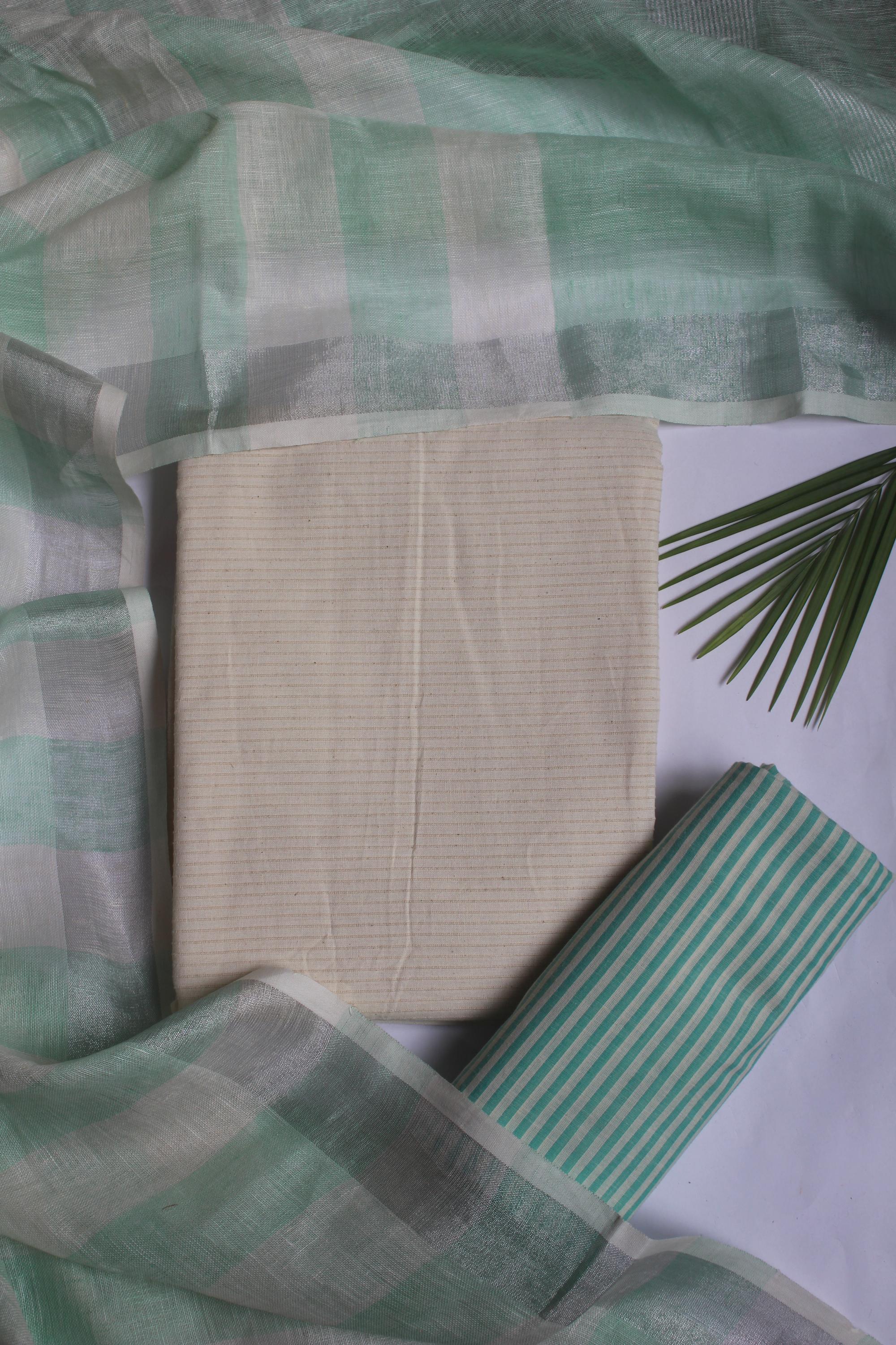 Cotton 3 Piece Unstitched Set - 95