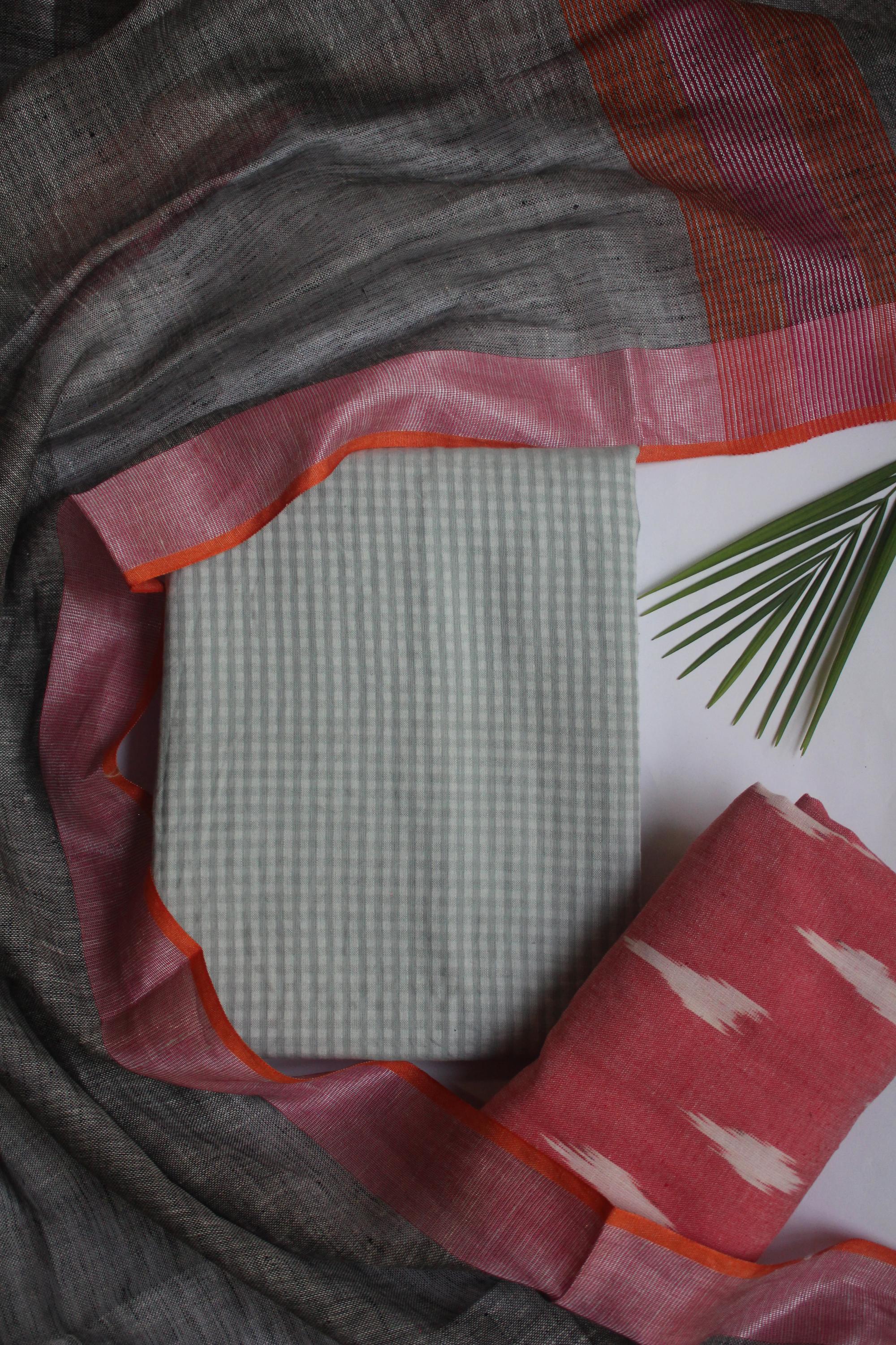Cotton 3 Piece Unstitched Set - 97