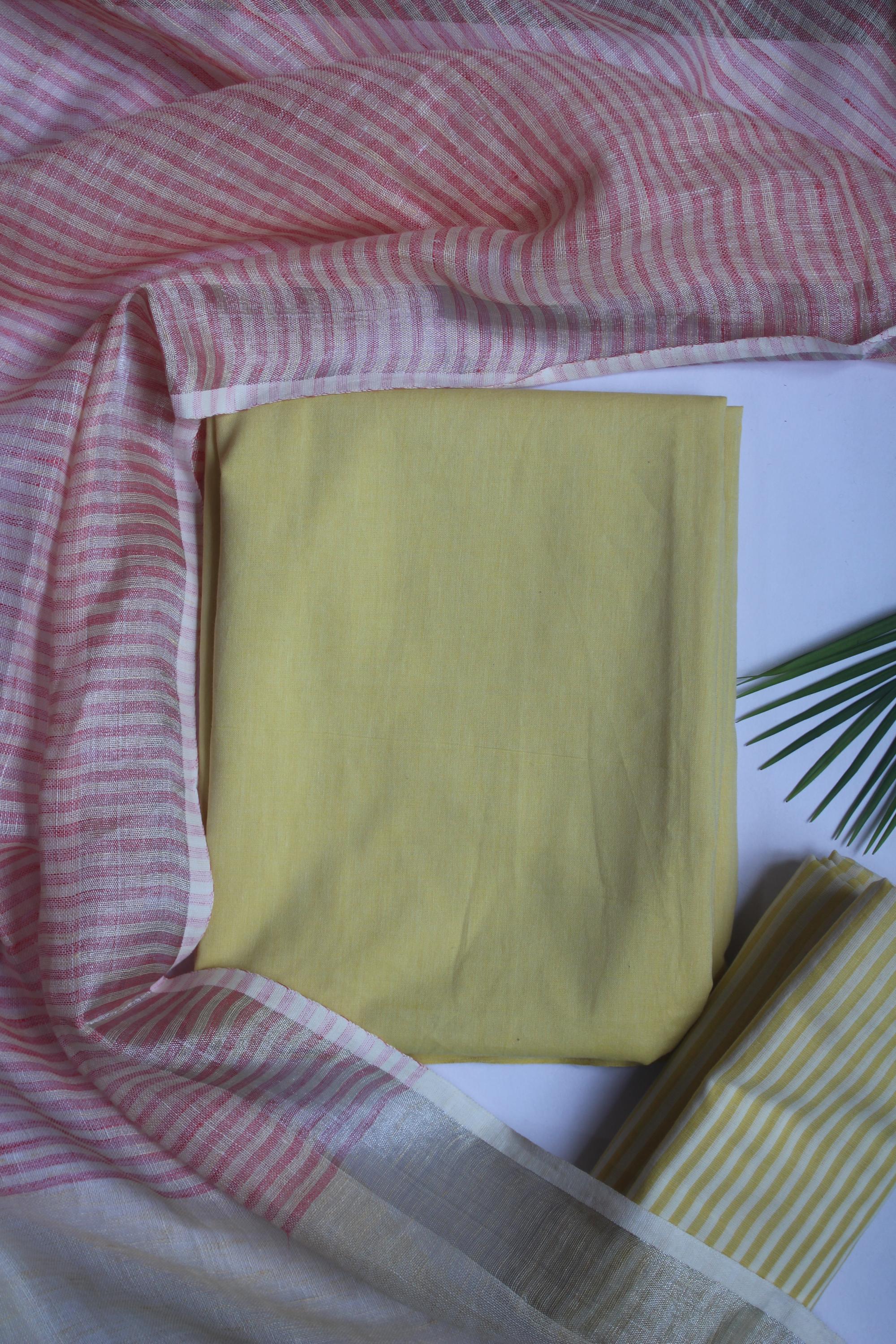 Cotton 3 Piece Unstitched Set - 94