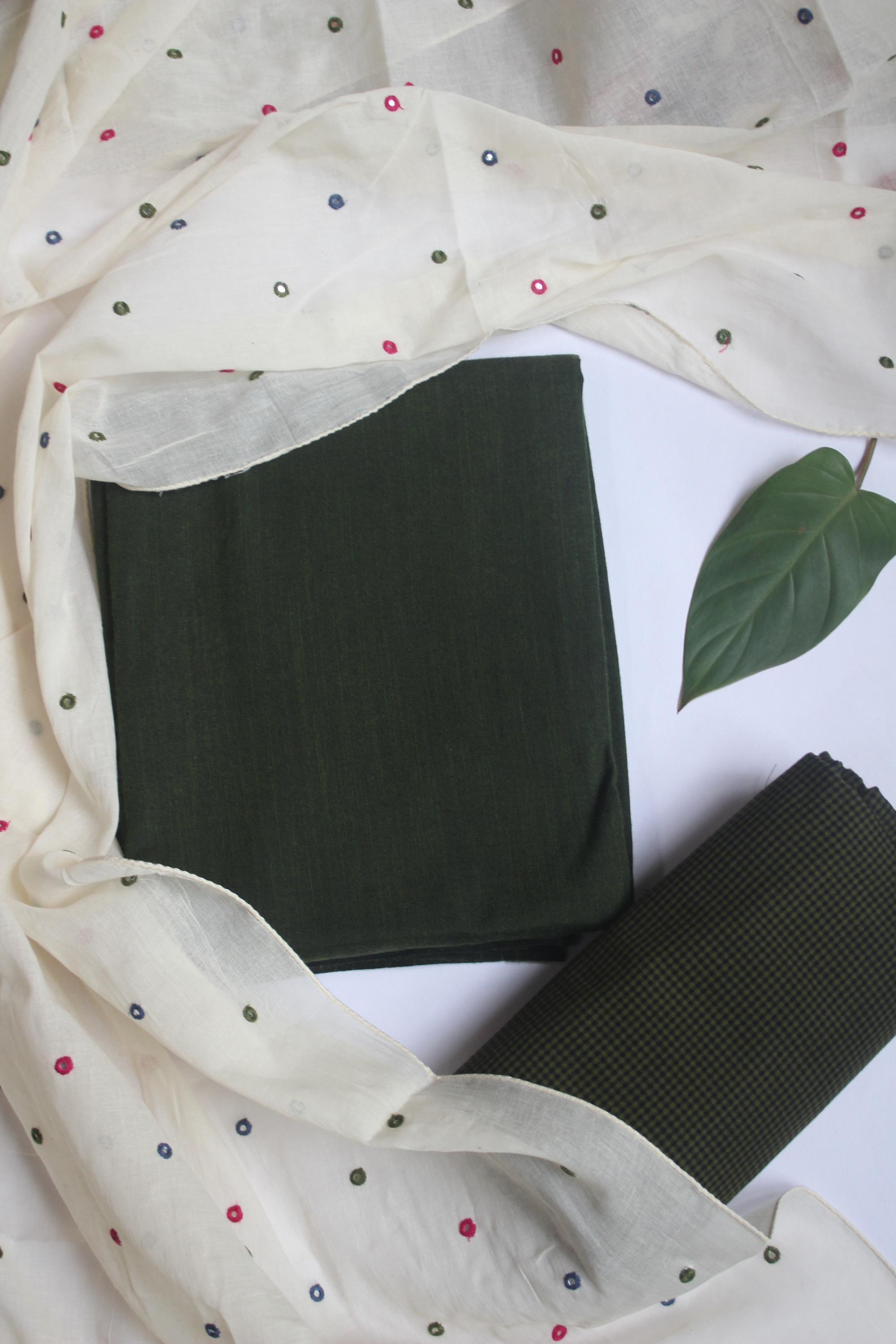 Cotton 3 Piece Unstitched Set -104