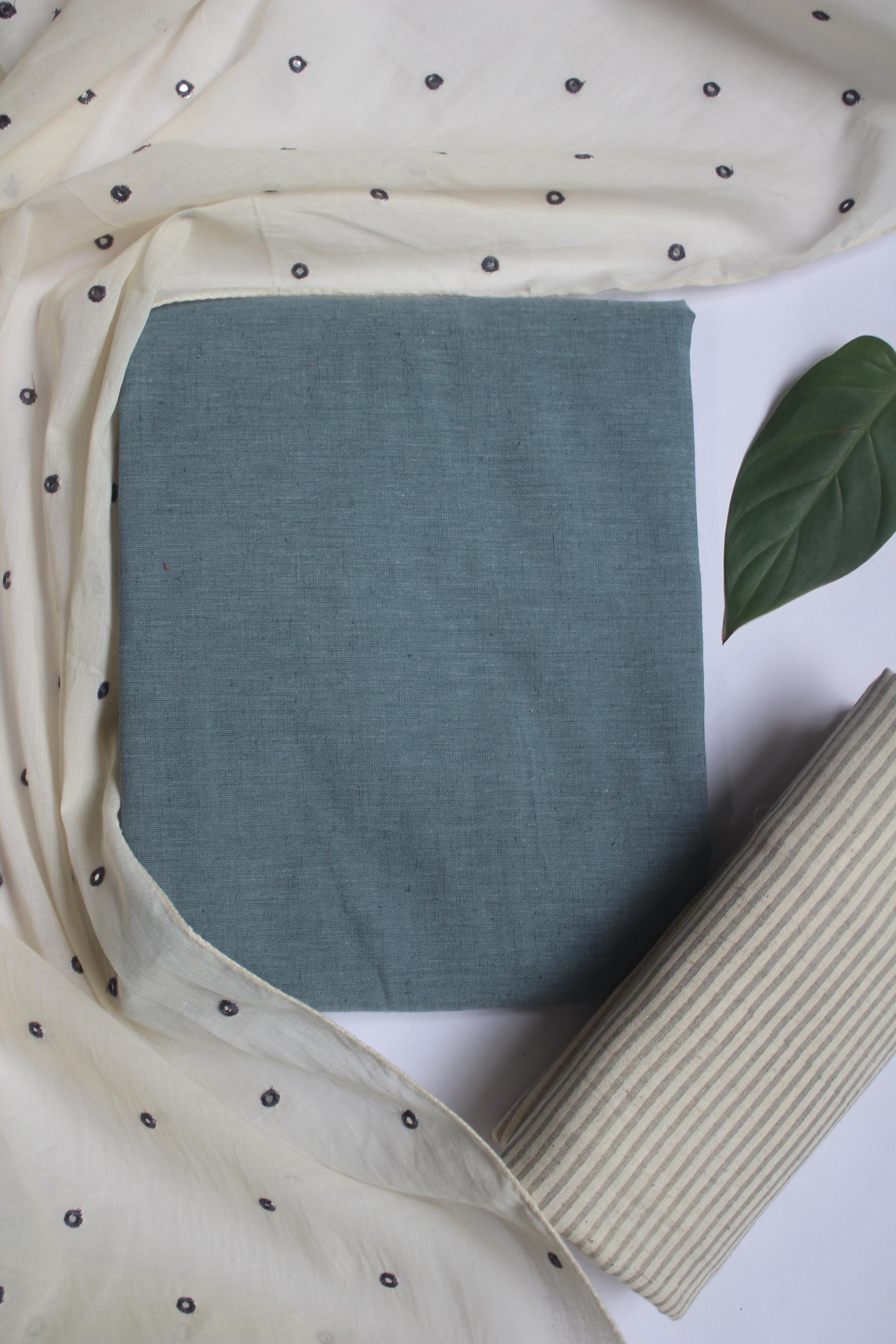 Cotton 3 Piece Unstitched Set -105