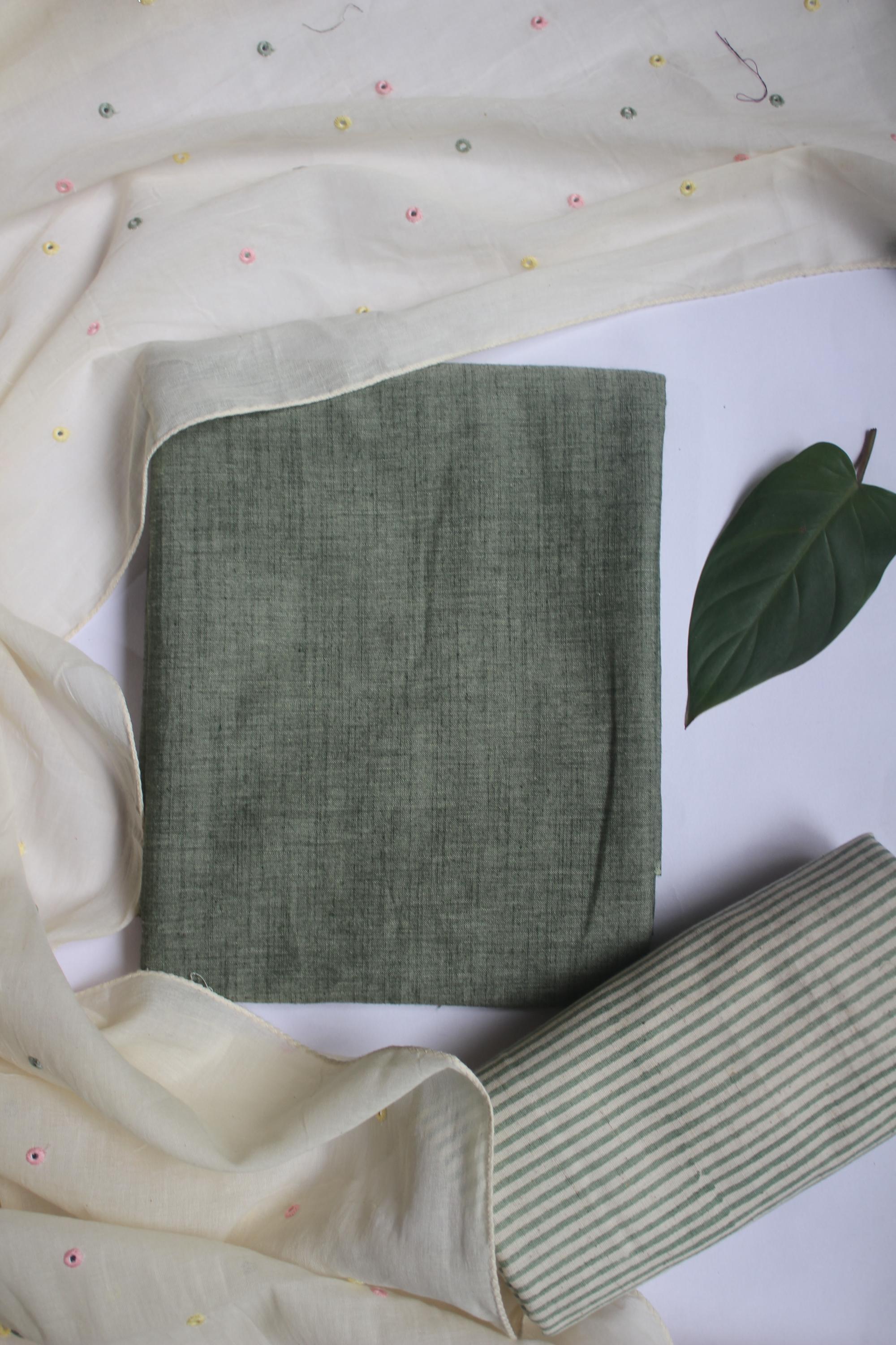 Cotton 3 Piece Unstitched Set -107