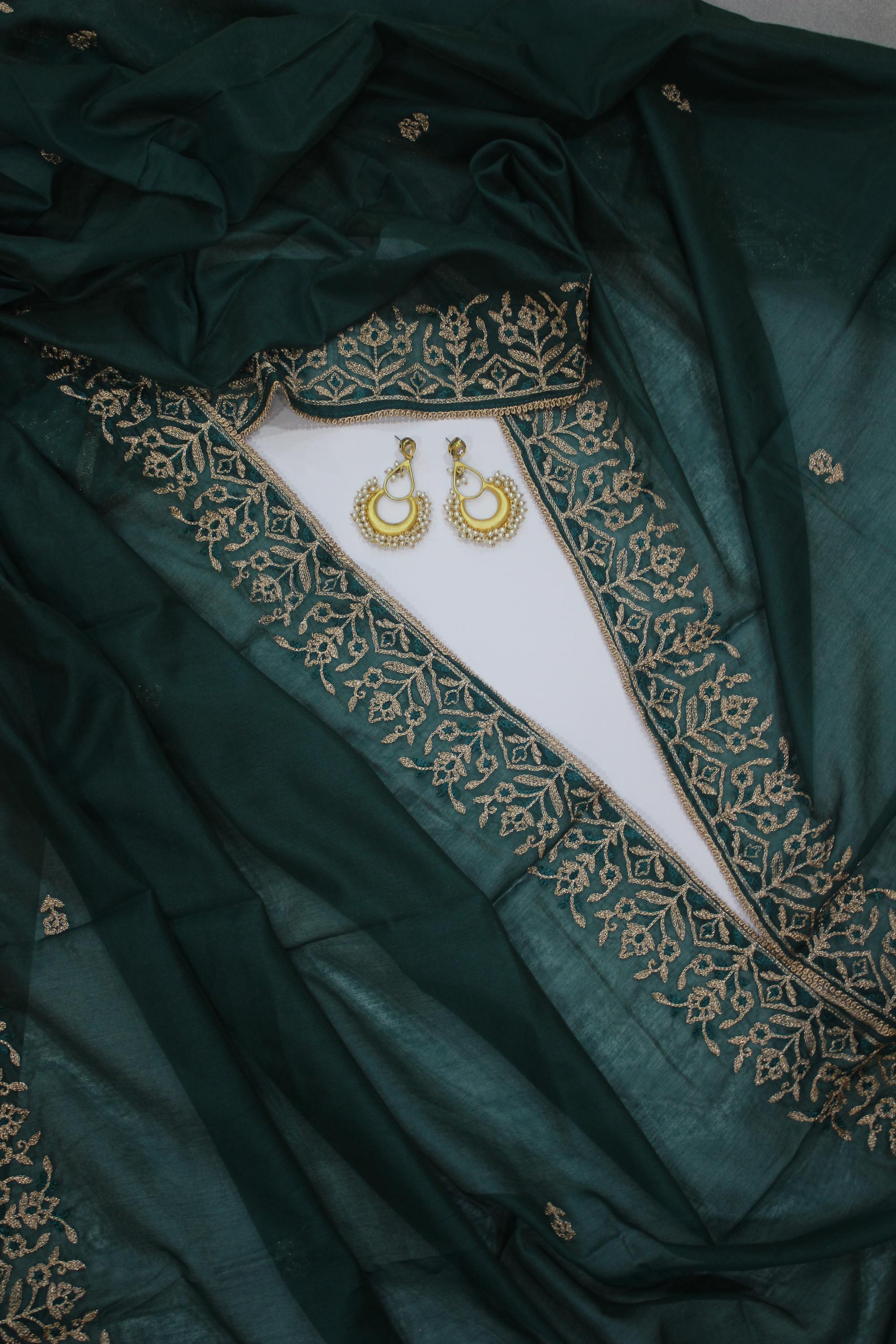 Semi Silk 3 Piece Unstitched Set -130