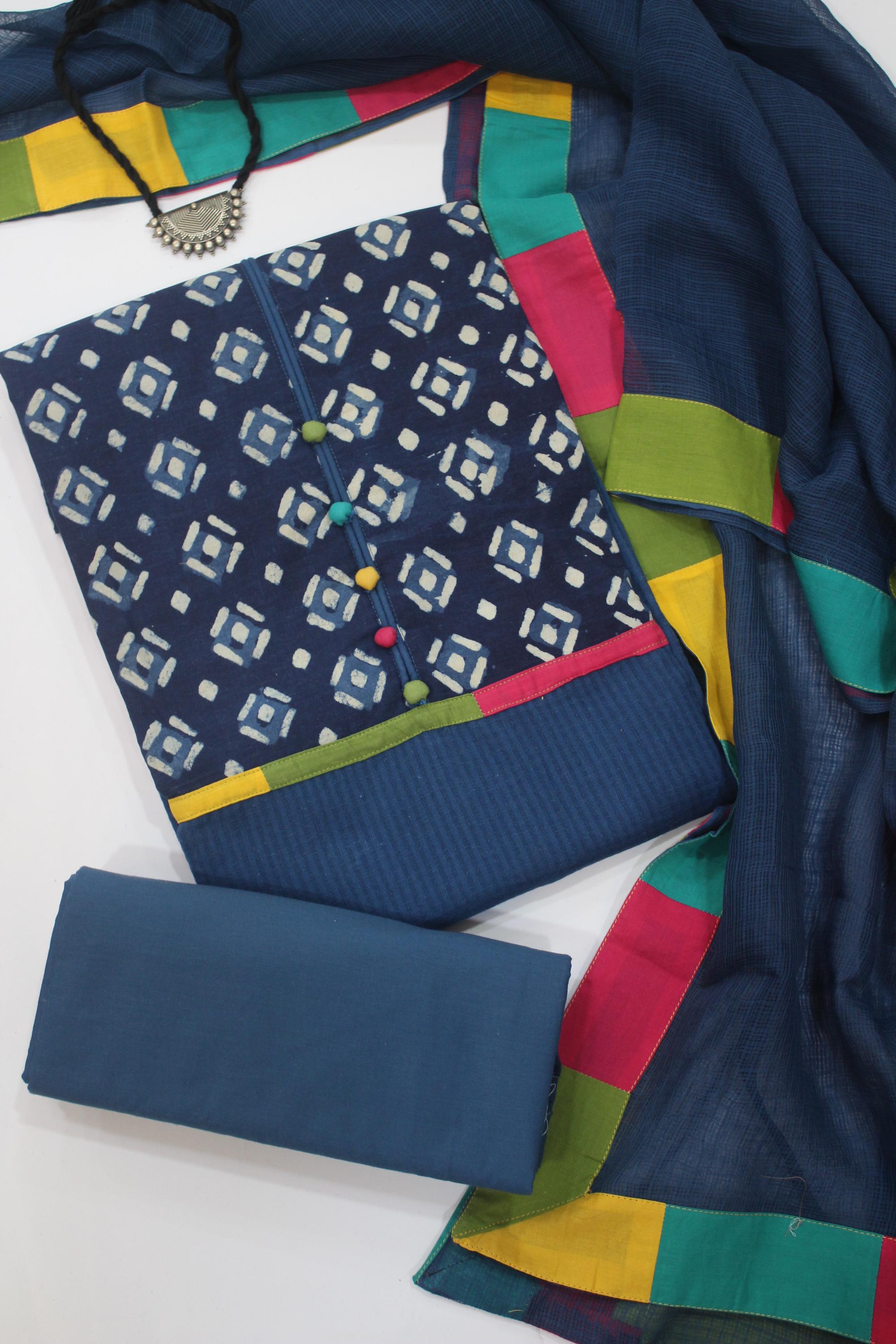 Cotton 3 Piece Unstitched Set -142