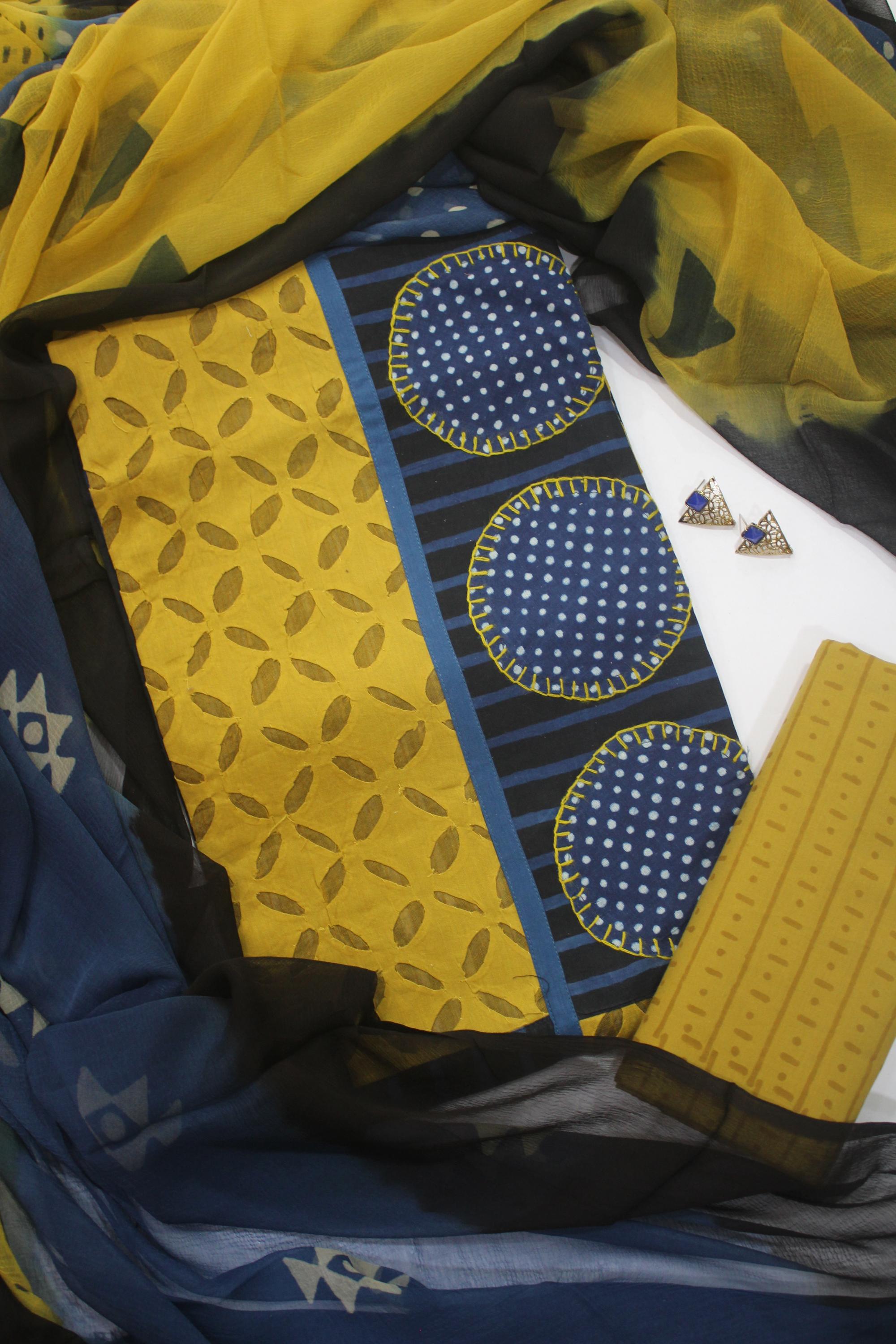 Cotton 3 Piece Unstitched Set -144