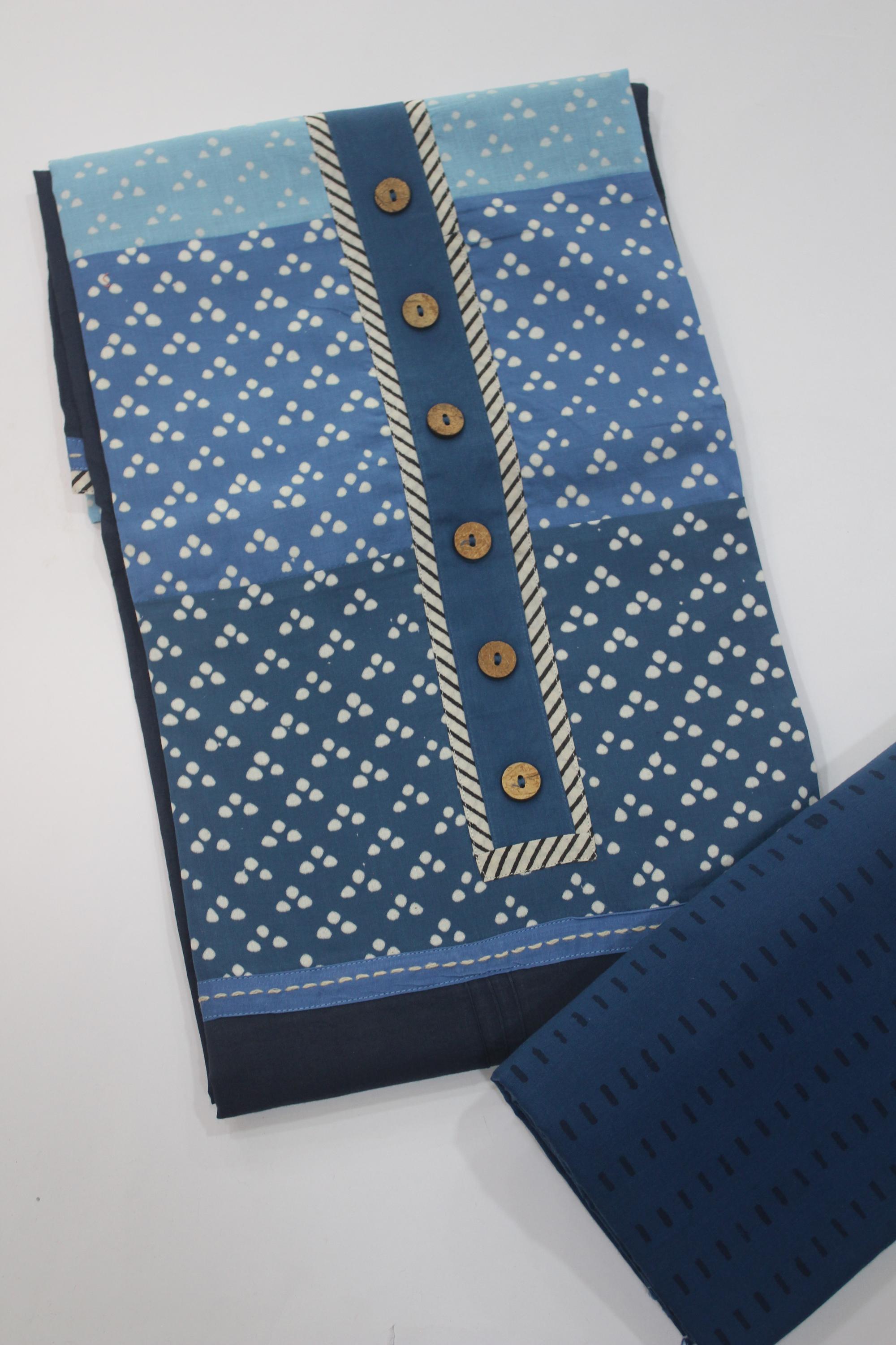 Cotton 3 Piece Unstitched Set -155