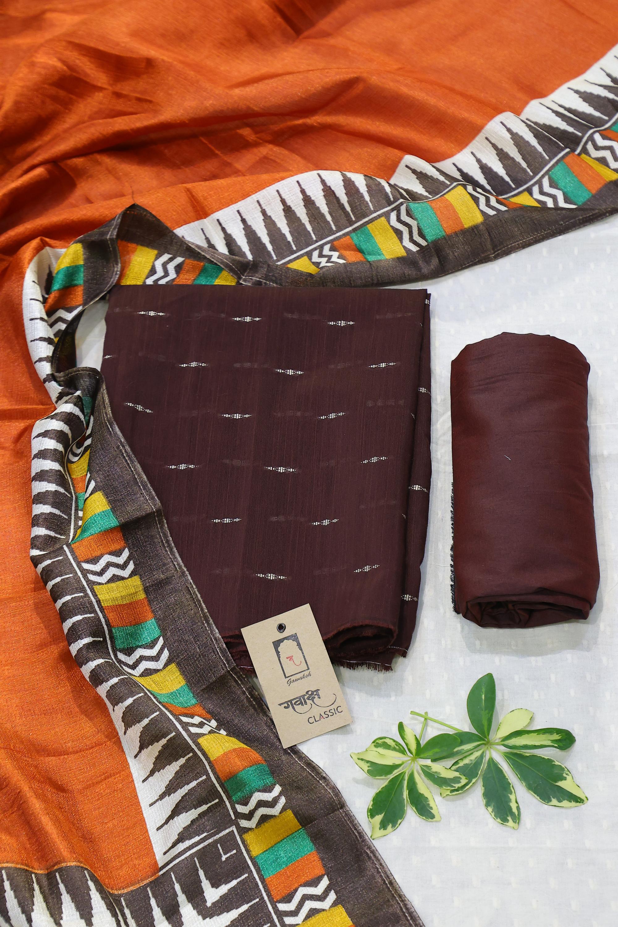 Cotton Silk 3 Piece Unstitched Set -26