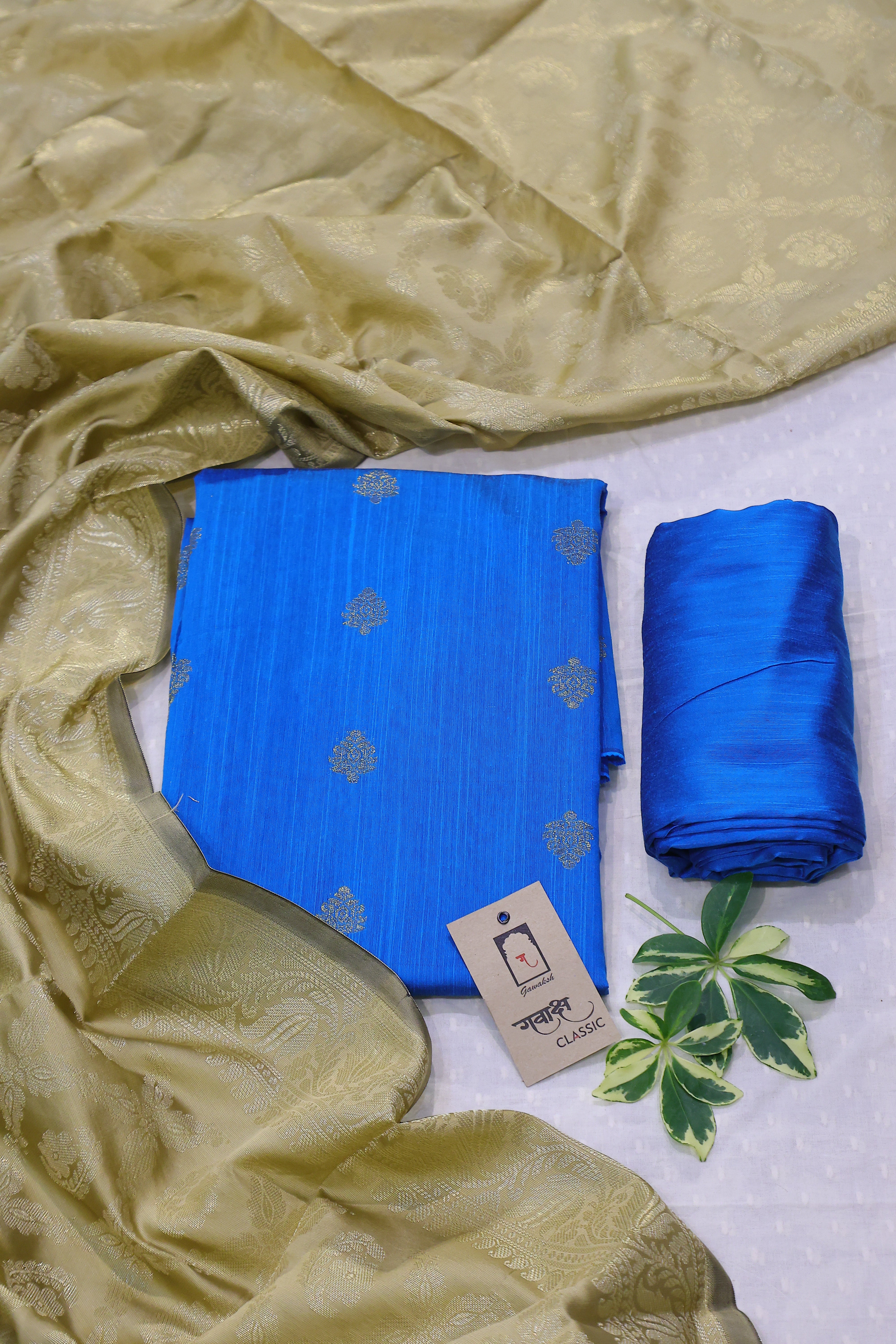 Cotton Silk 3 Piece Unstitched Set -35