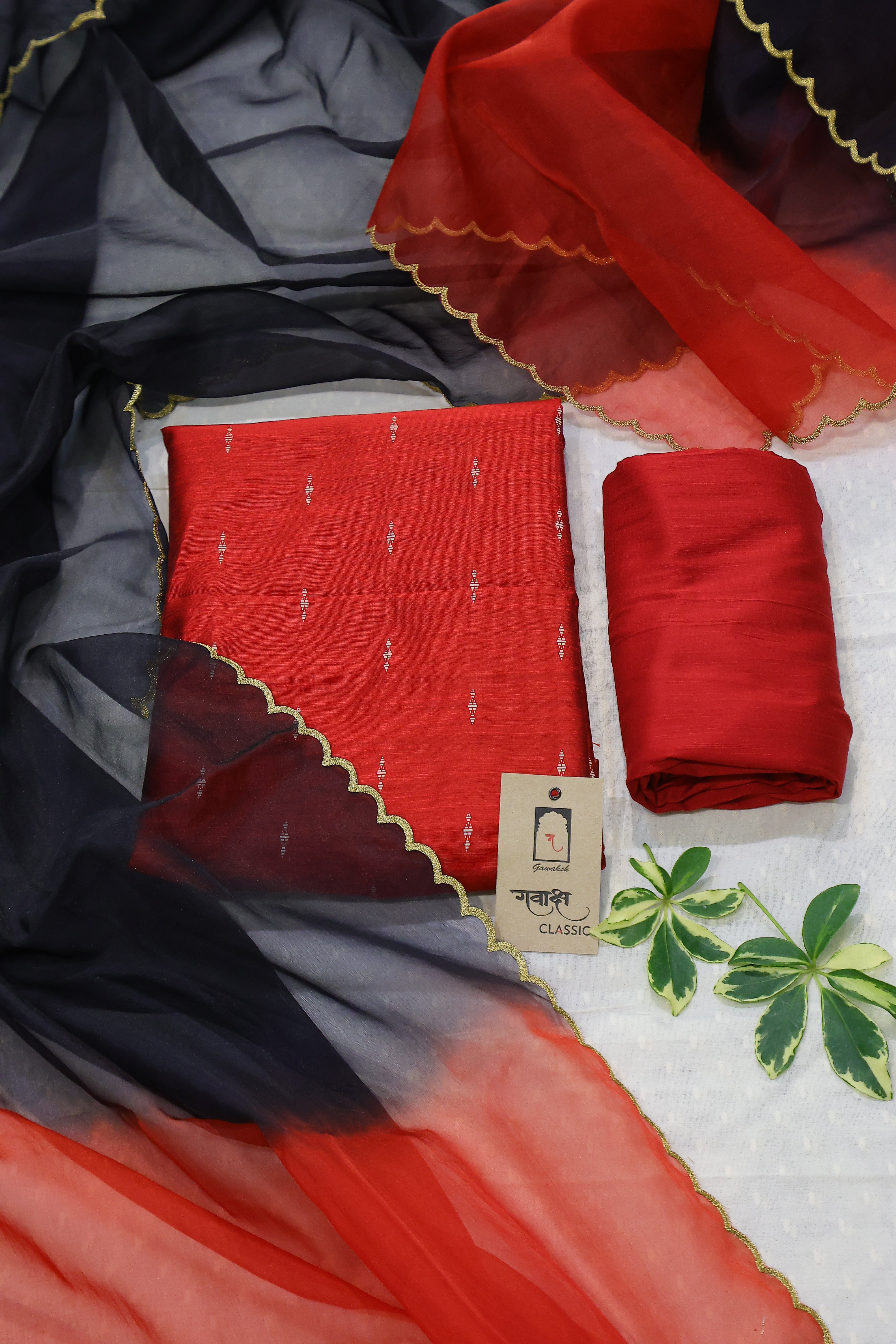 Cotton Silk 3 Piece Unstitched Set -37