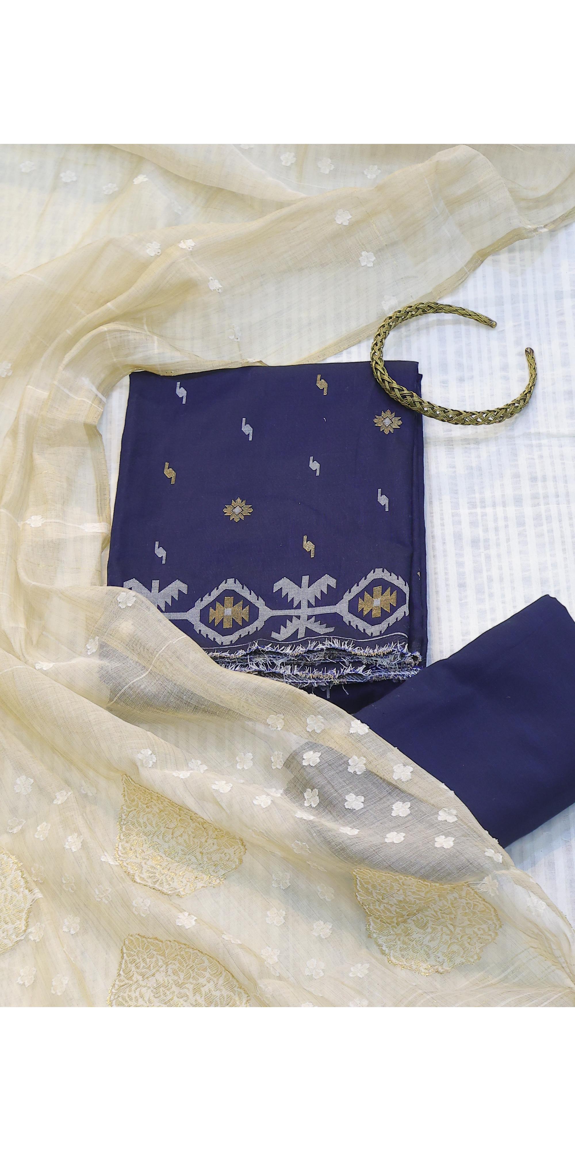 Cotton 3 Piece Unstitched Set -47