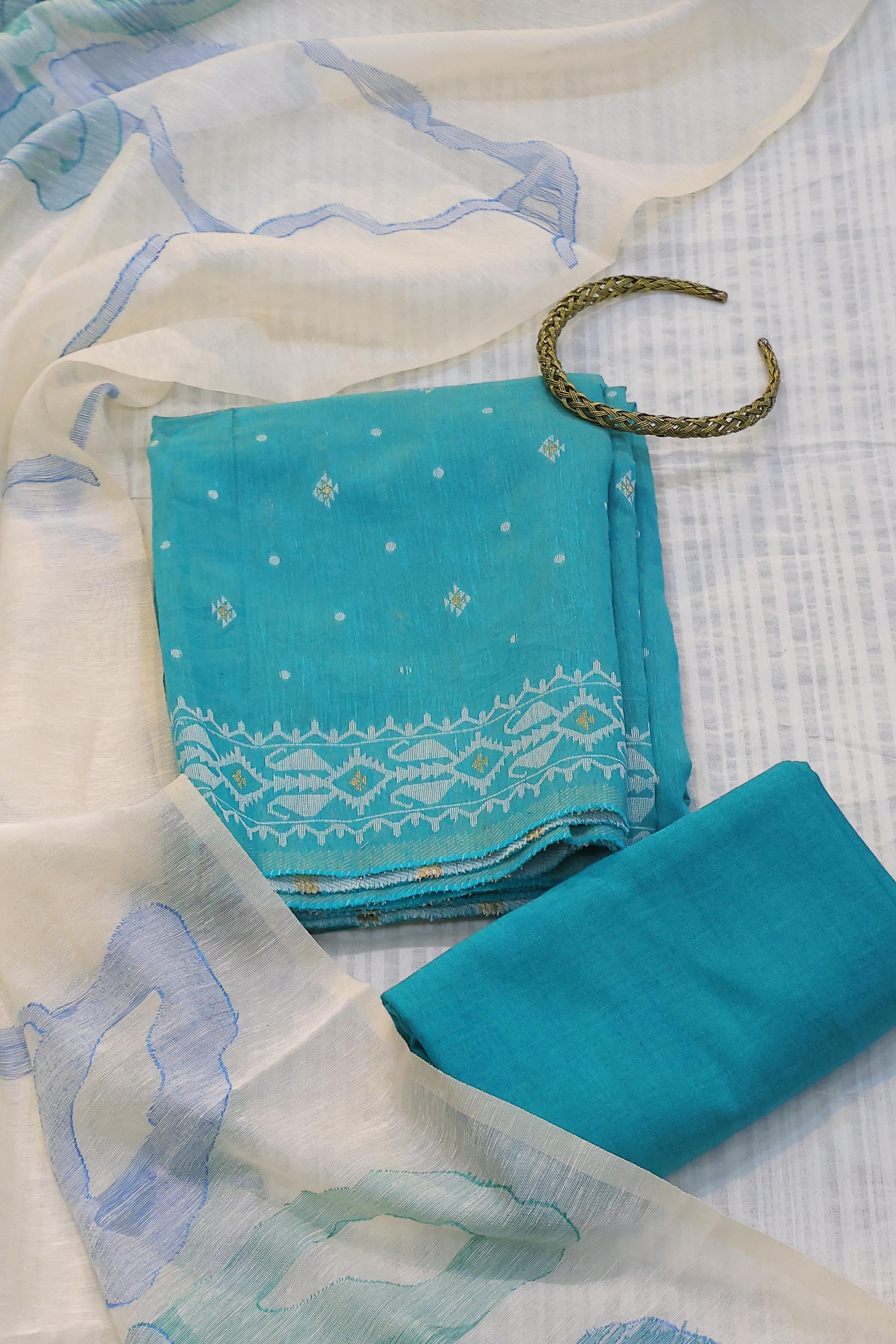 Cotton 3 Piece Unstitched Set -50