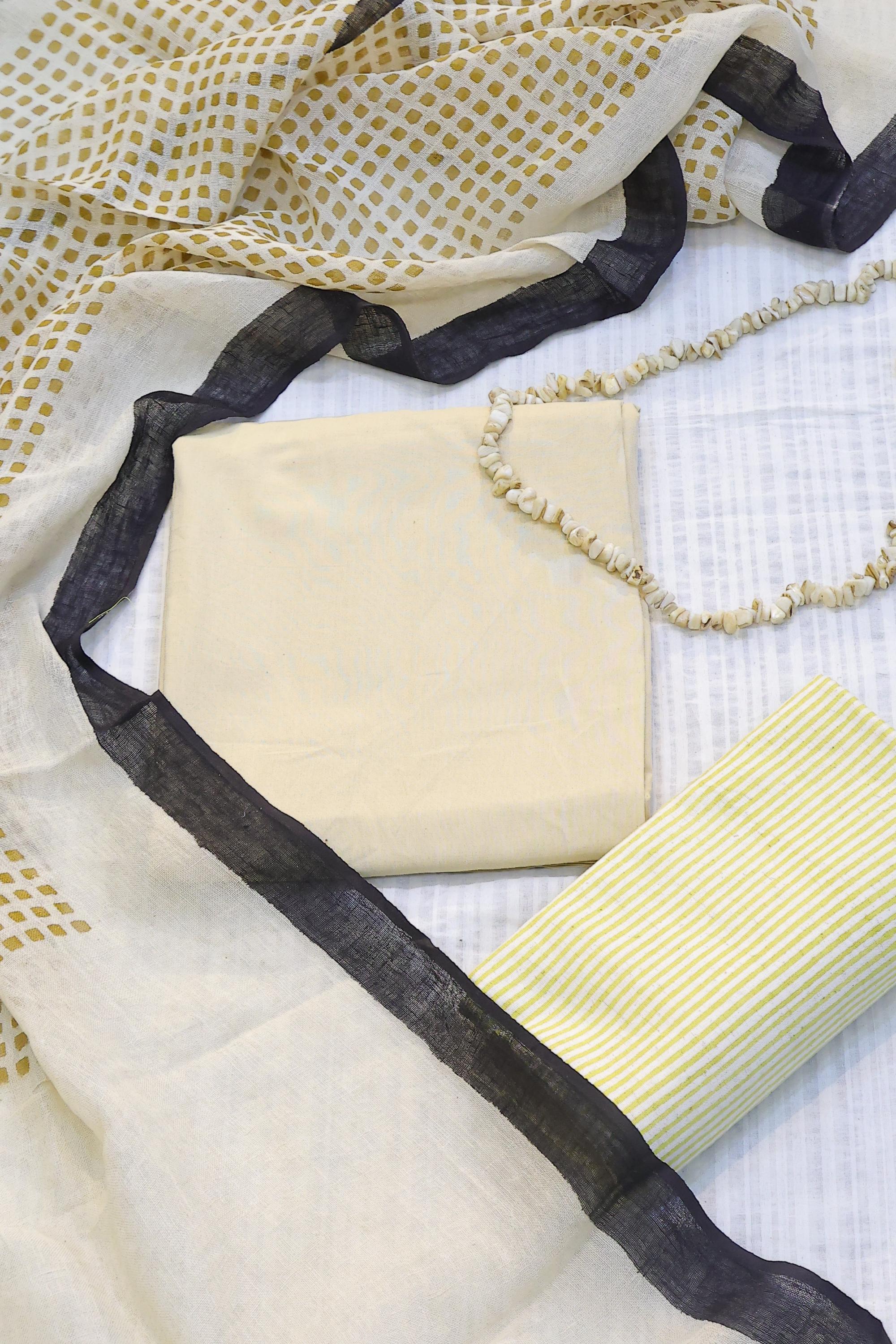 Cotton 3 Piece Unstitched Set -54