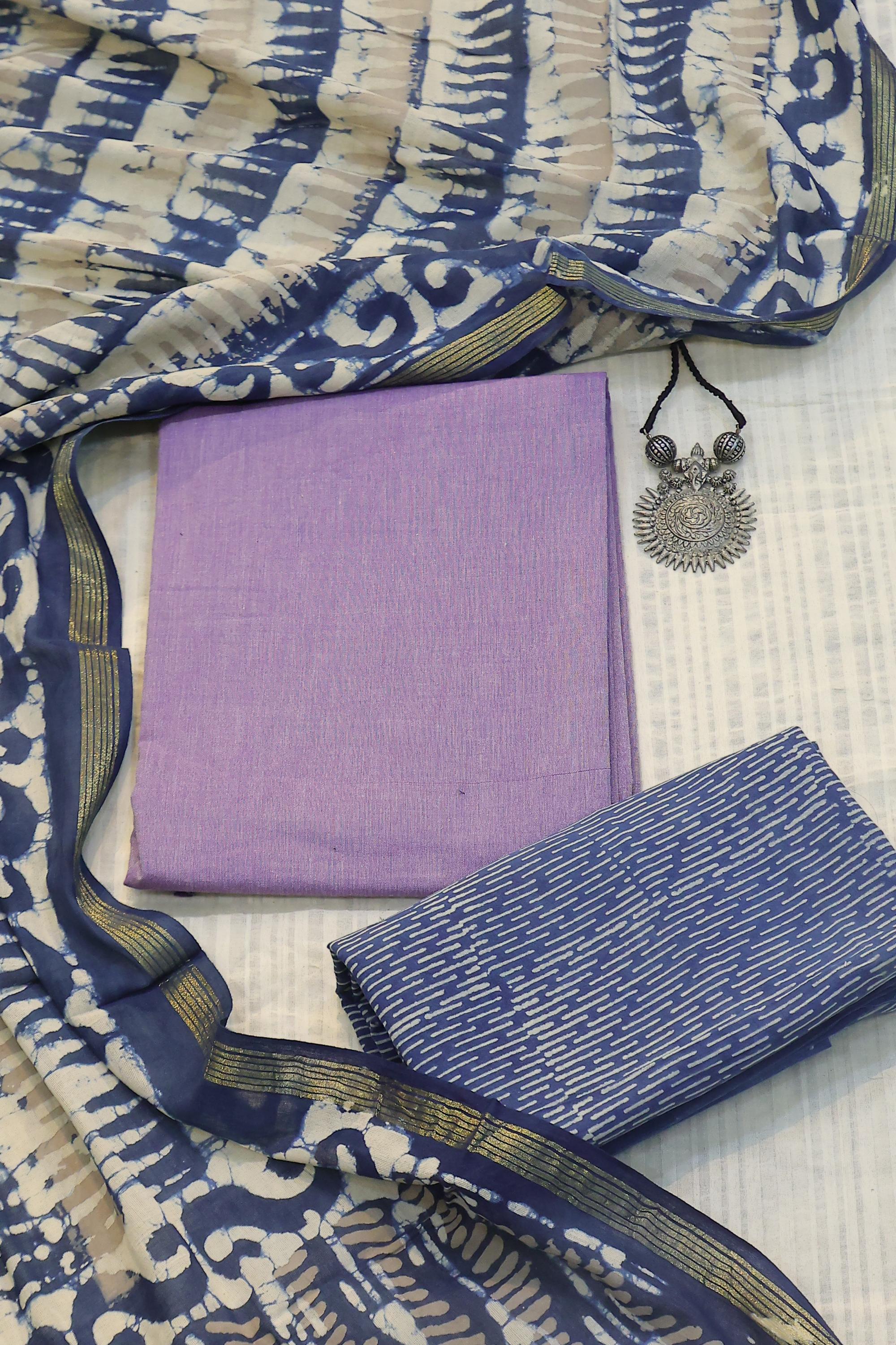 Cotton 3 Piece Unstitched Set -64
