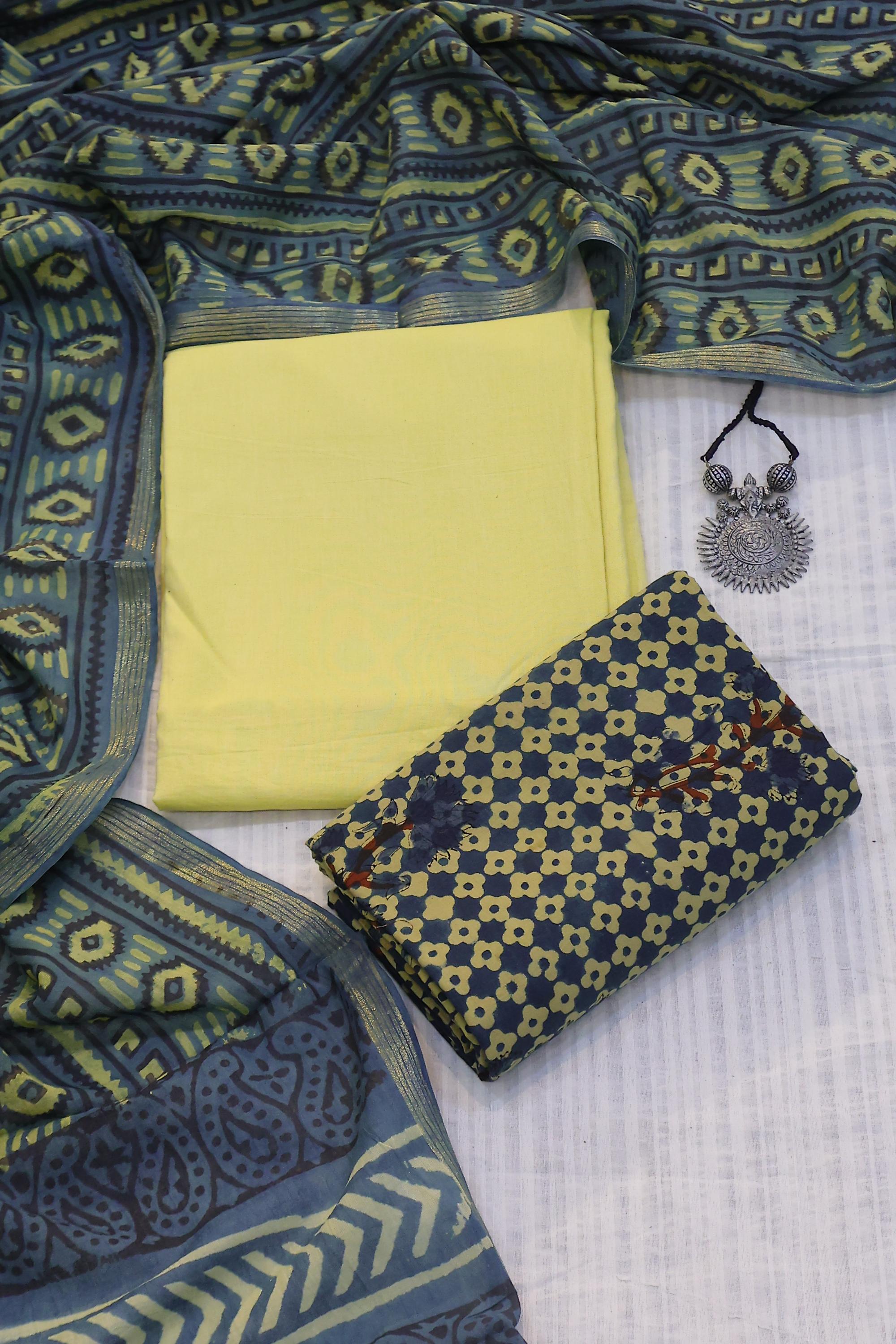 Cotton 3 Piece Unstitched Set -61