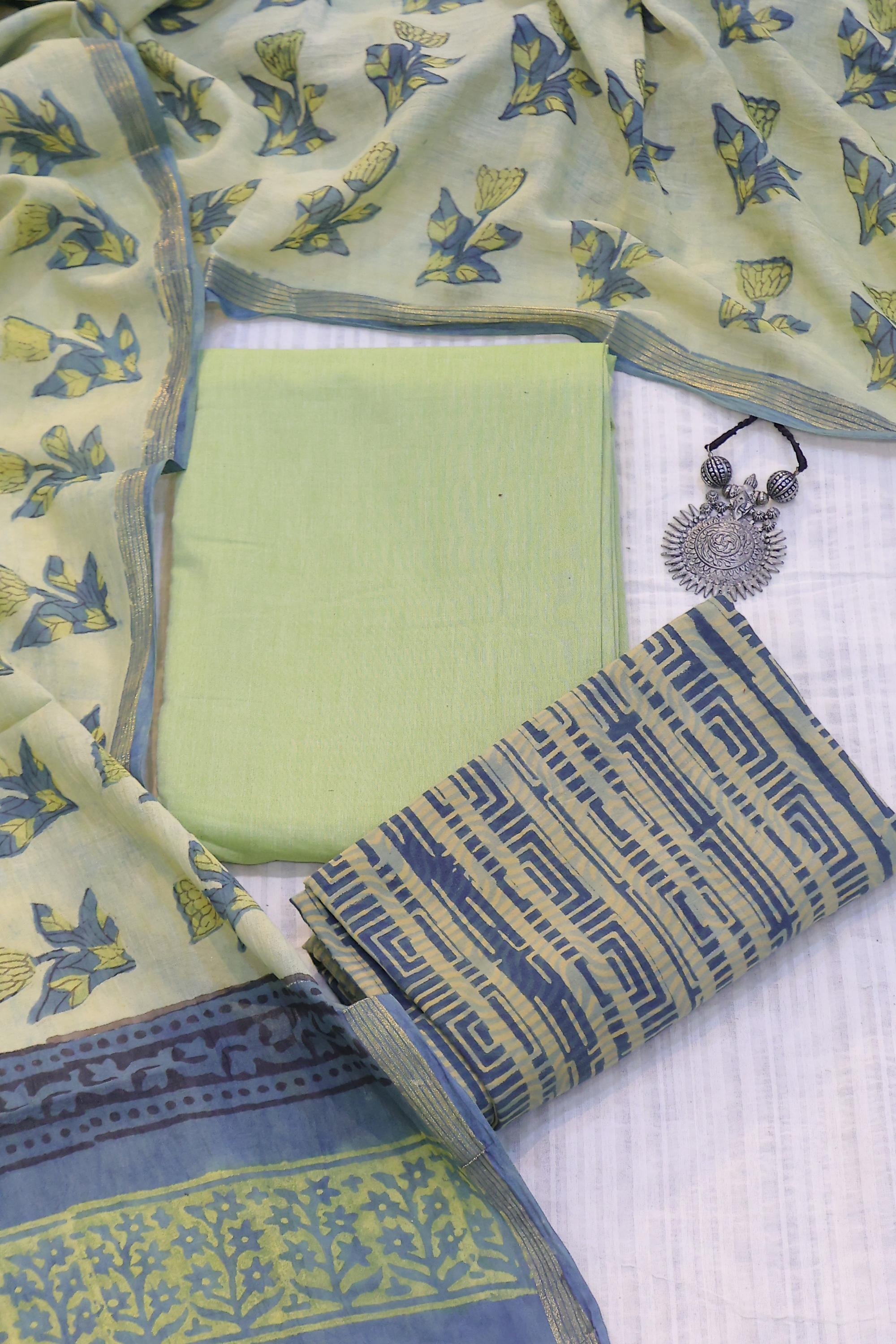 Cotton 3 Piece Unstitched Set -62