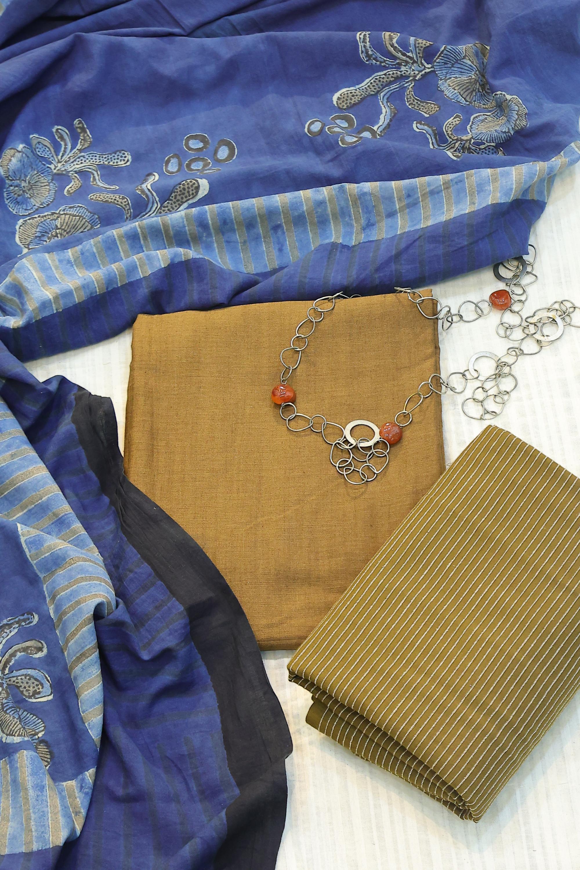 Cotton 3 Piece Unstitched Set -66