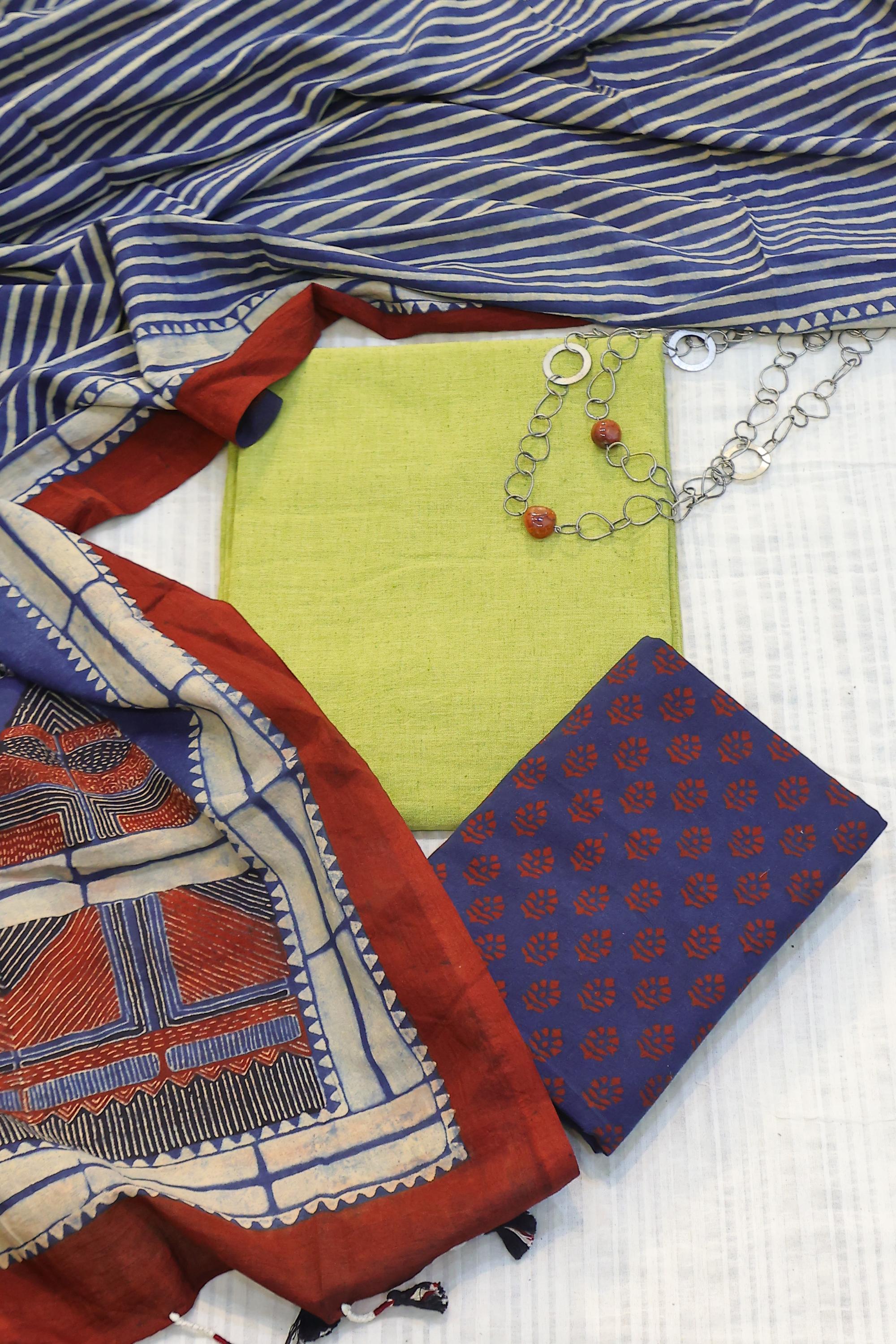 Cotton 3 Piece Unstitched Set -68