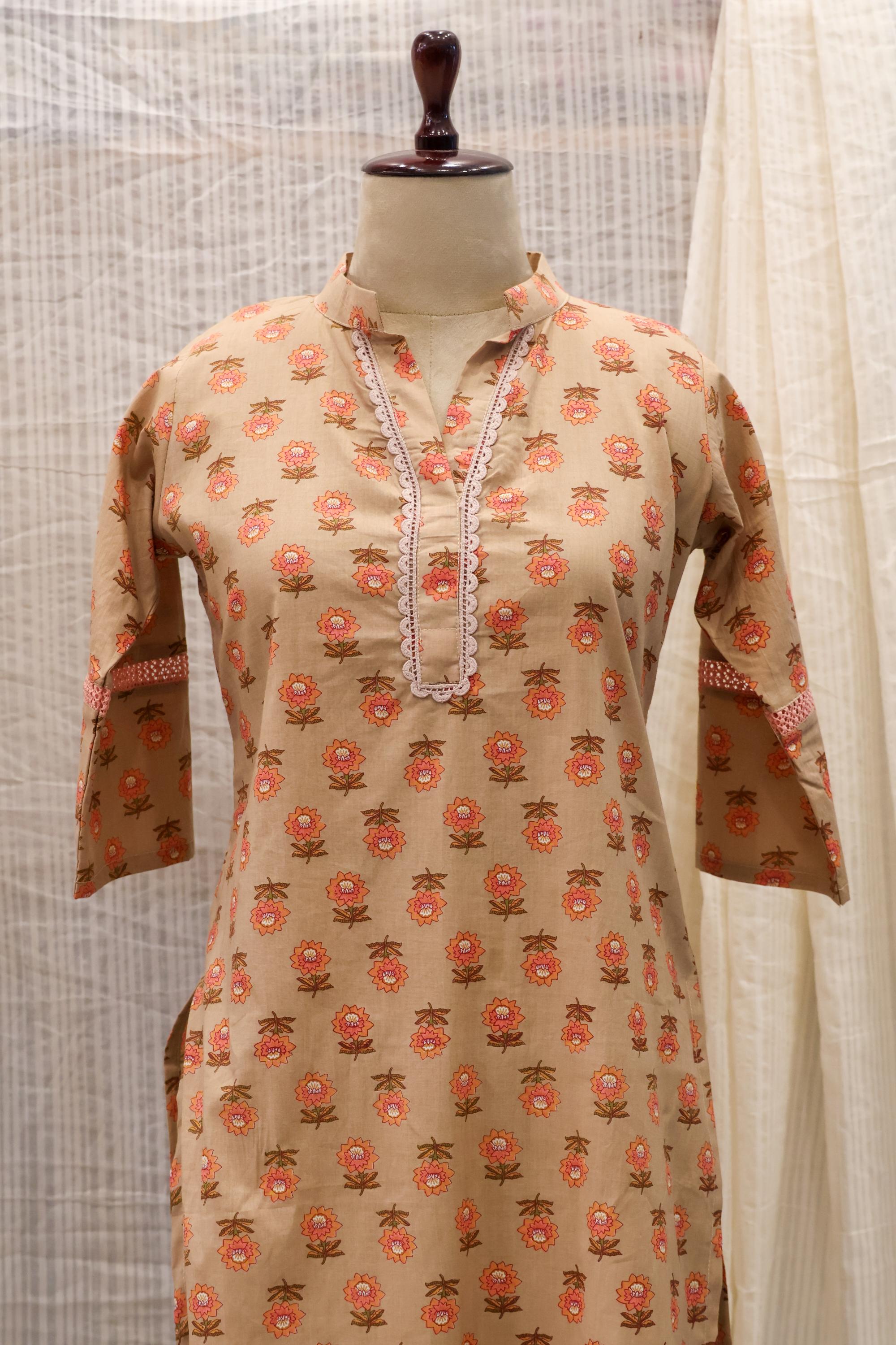 Cotton Ready-to-Wear Kurta - Elegant Ethnic Design RMK-178