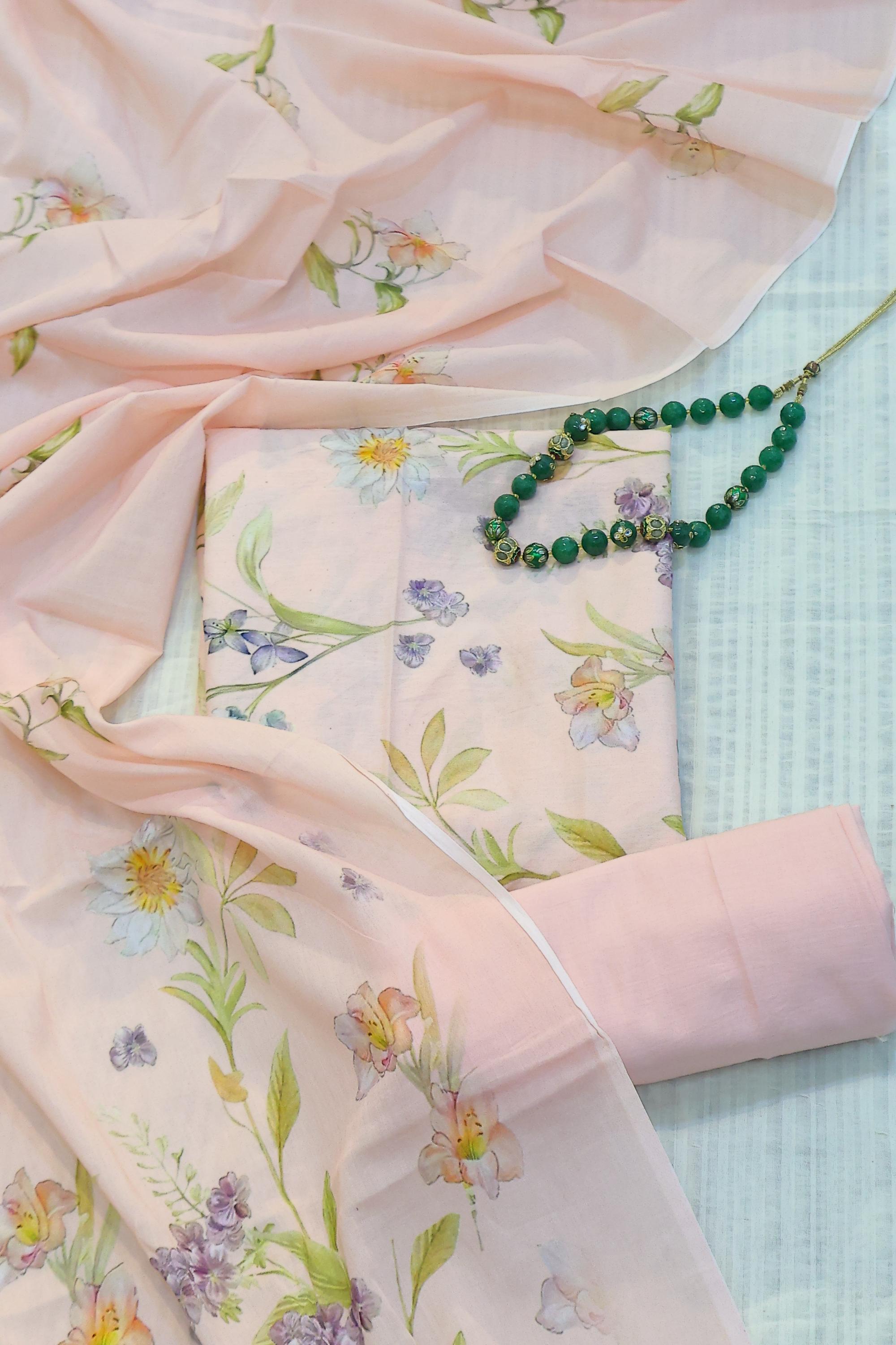 Cotton 3 Piece Unstitched Set -74