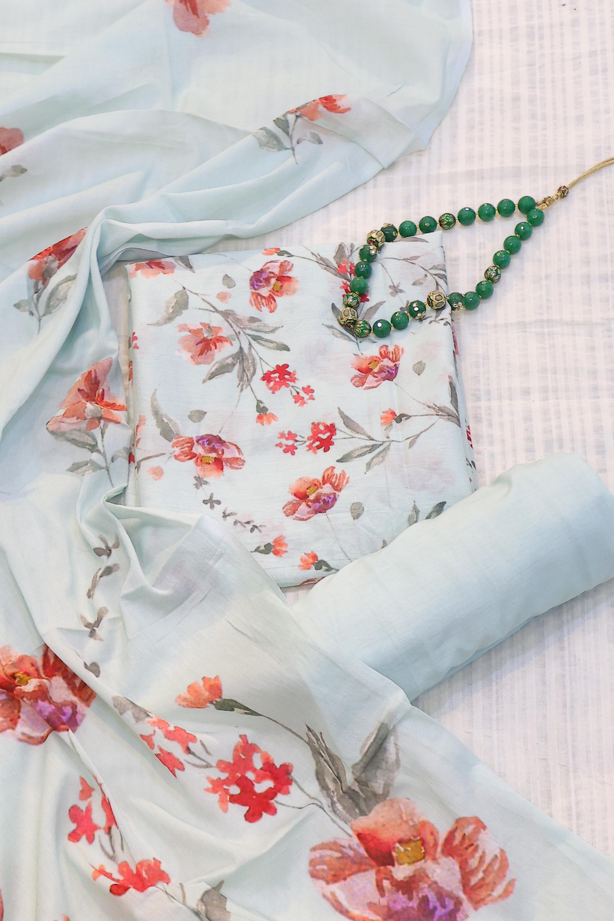 Cotton 3 Piece Unstitched Set -75