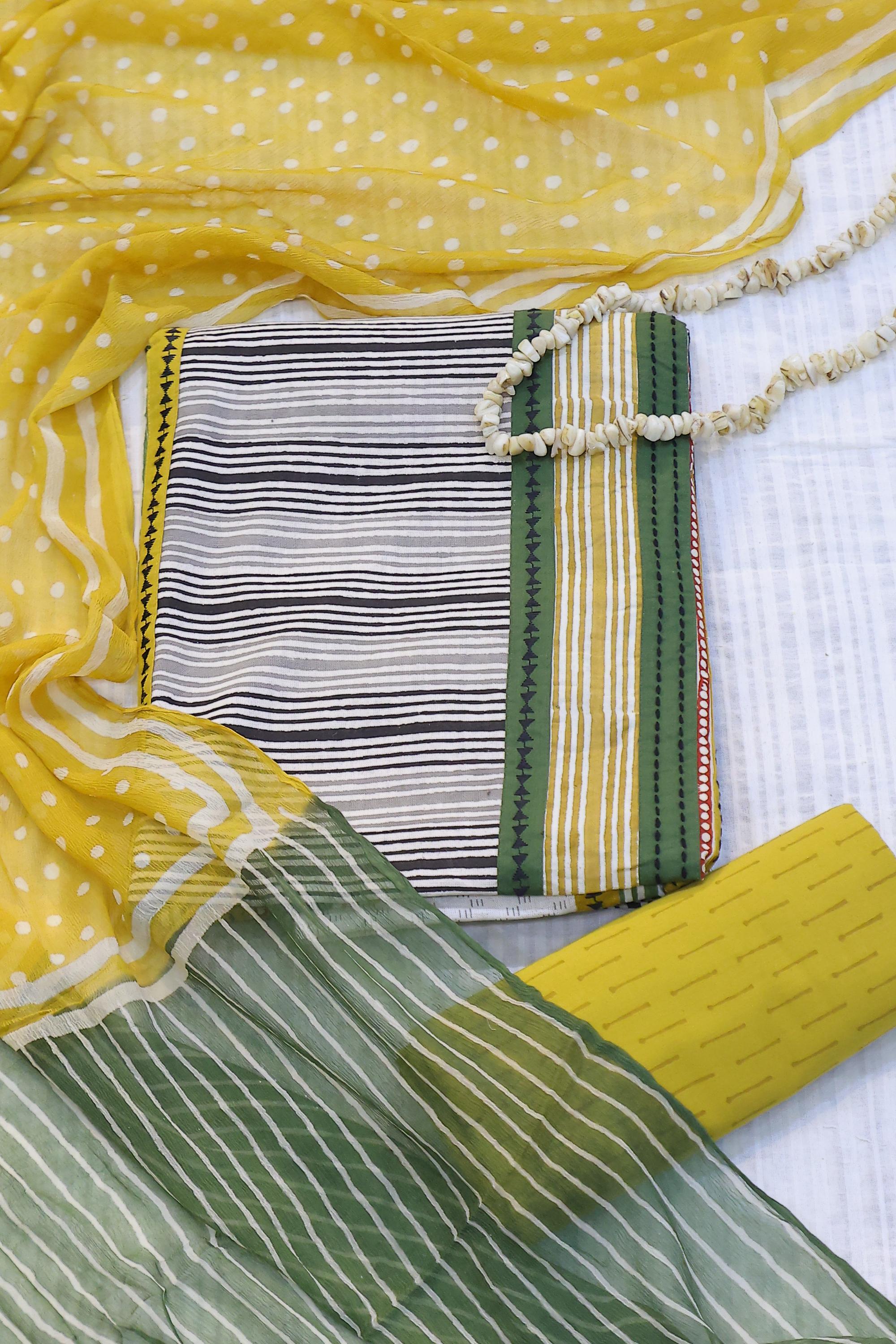 Cotton 3 Piece Unstitched Set -80