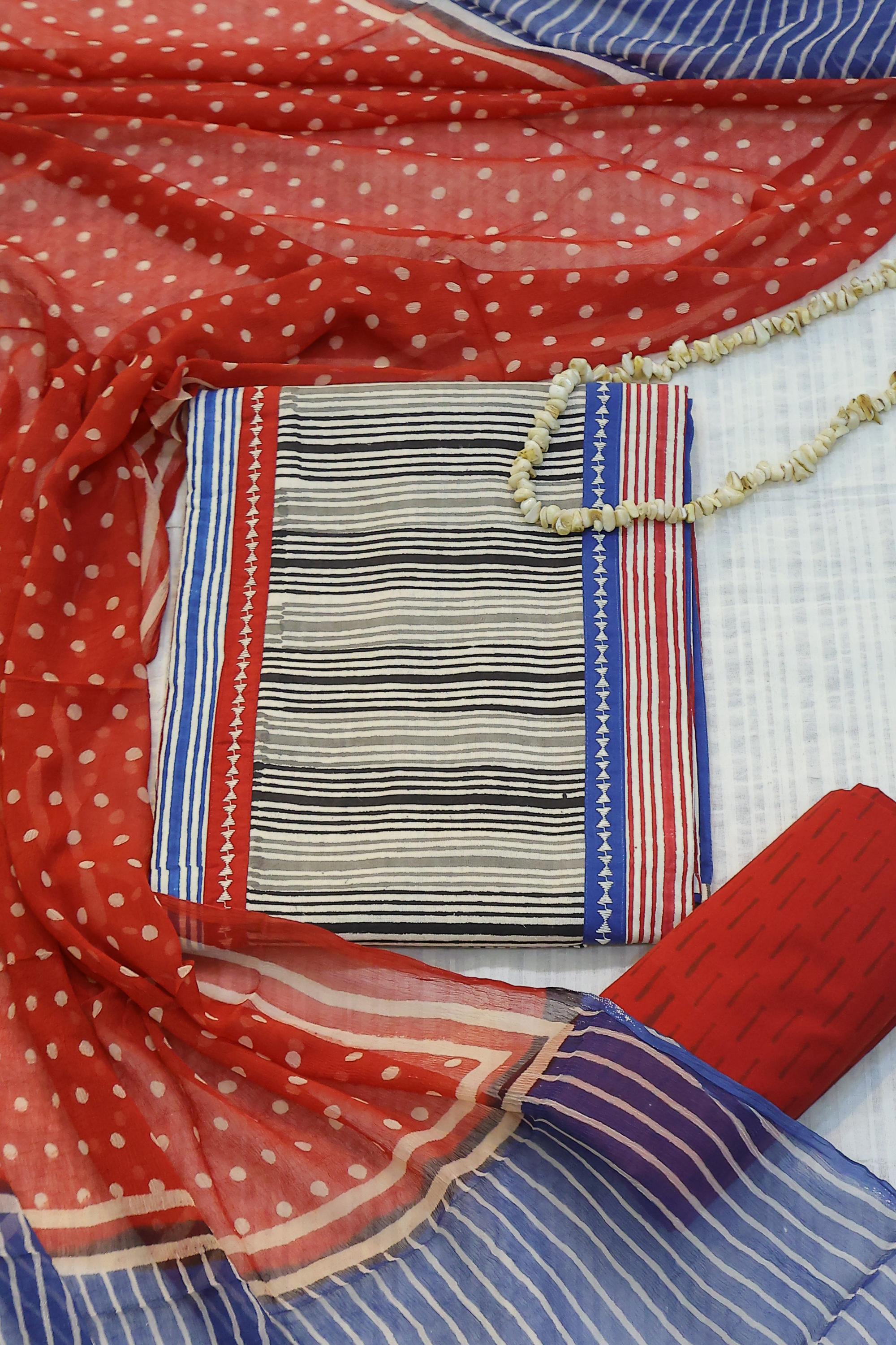 Cotton 3 Piece Unstitched Set -82